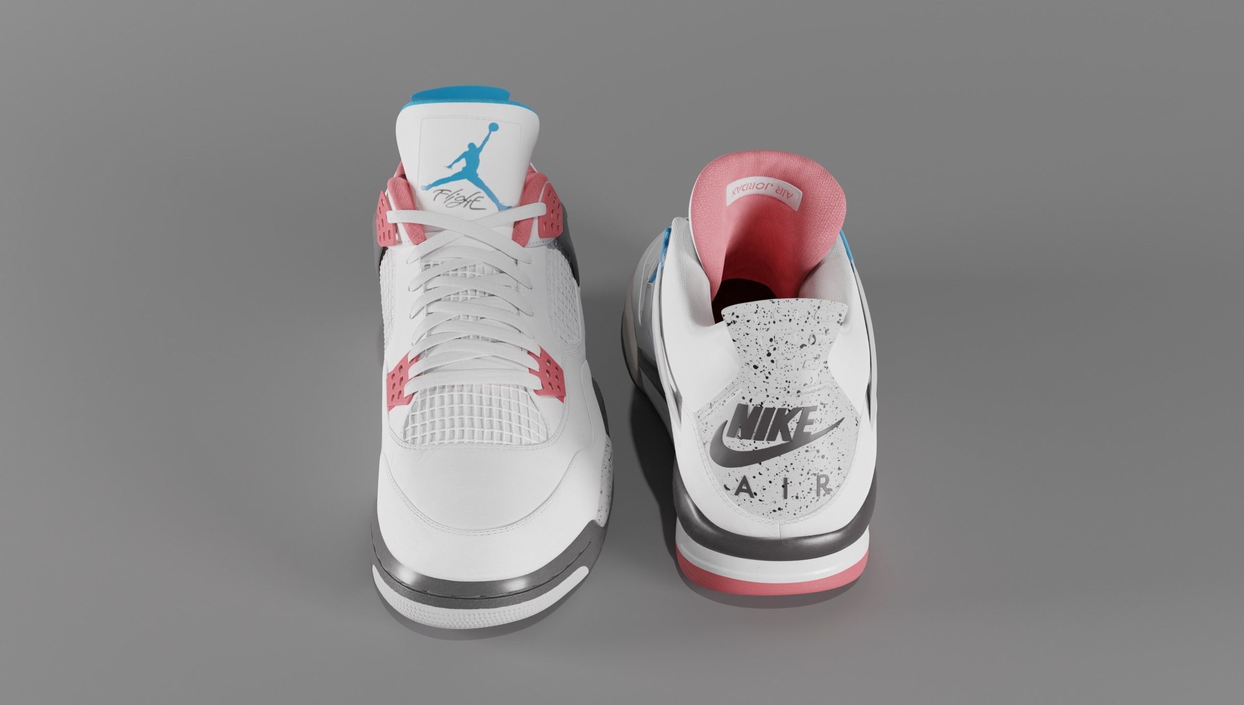 Nike Air Jordan 4 What The Shoe Low-poly 3D model_41