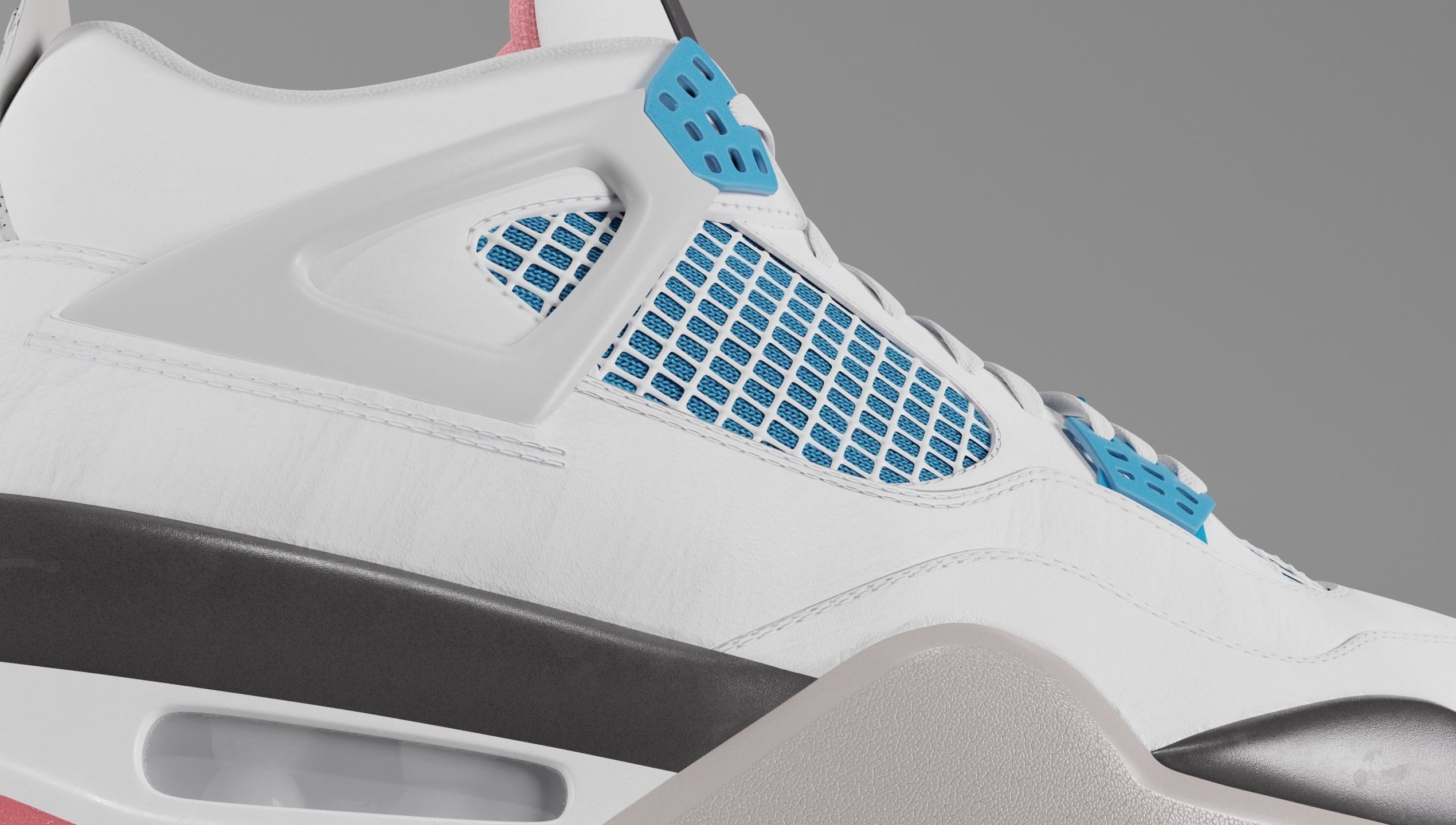 Nike Air Jordan 4 What The Shoe Low-poly 3D model_30