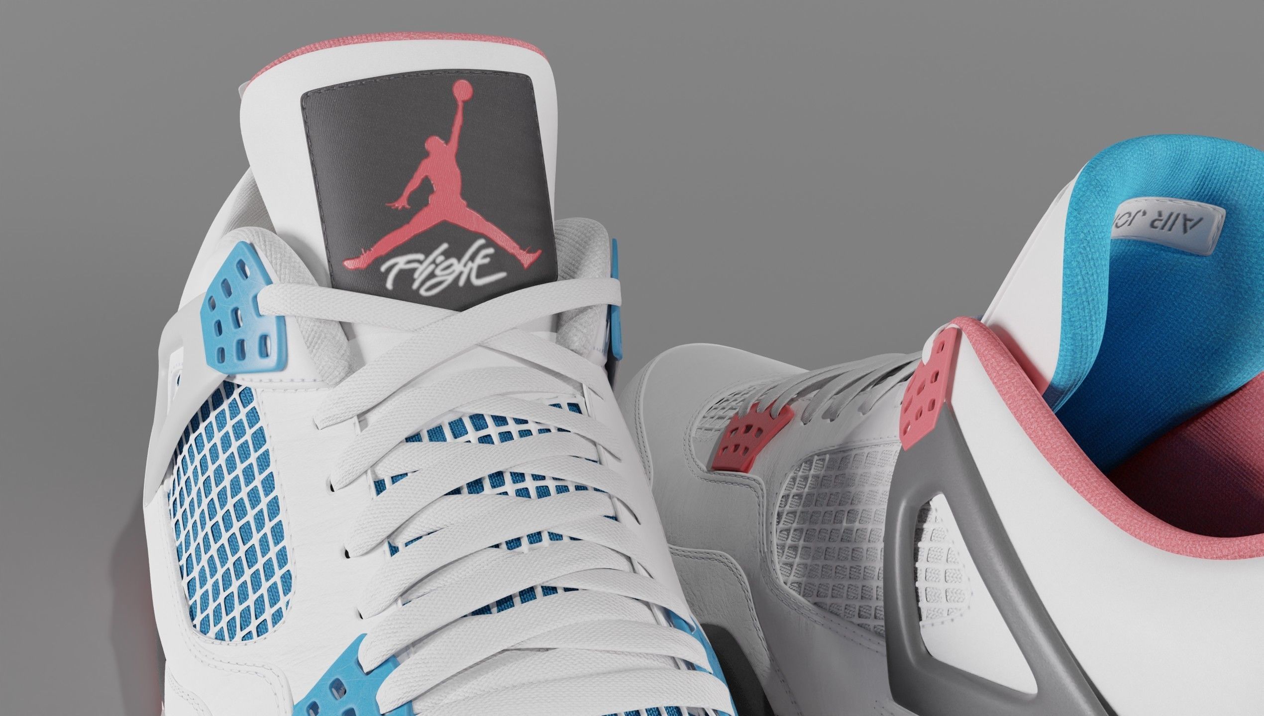 Nike Air Jordan 4 What The Shoe Low-poly 3D model_60