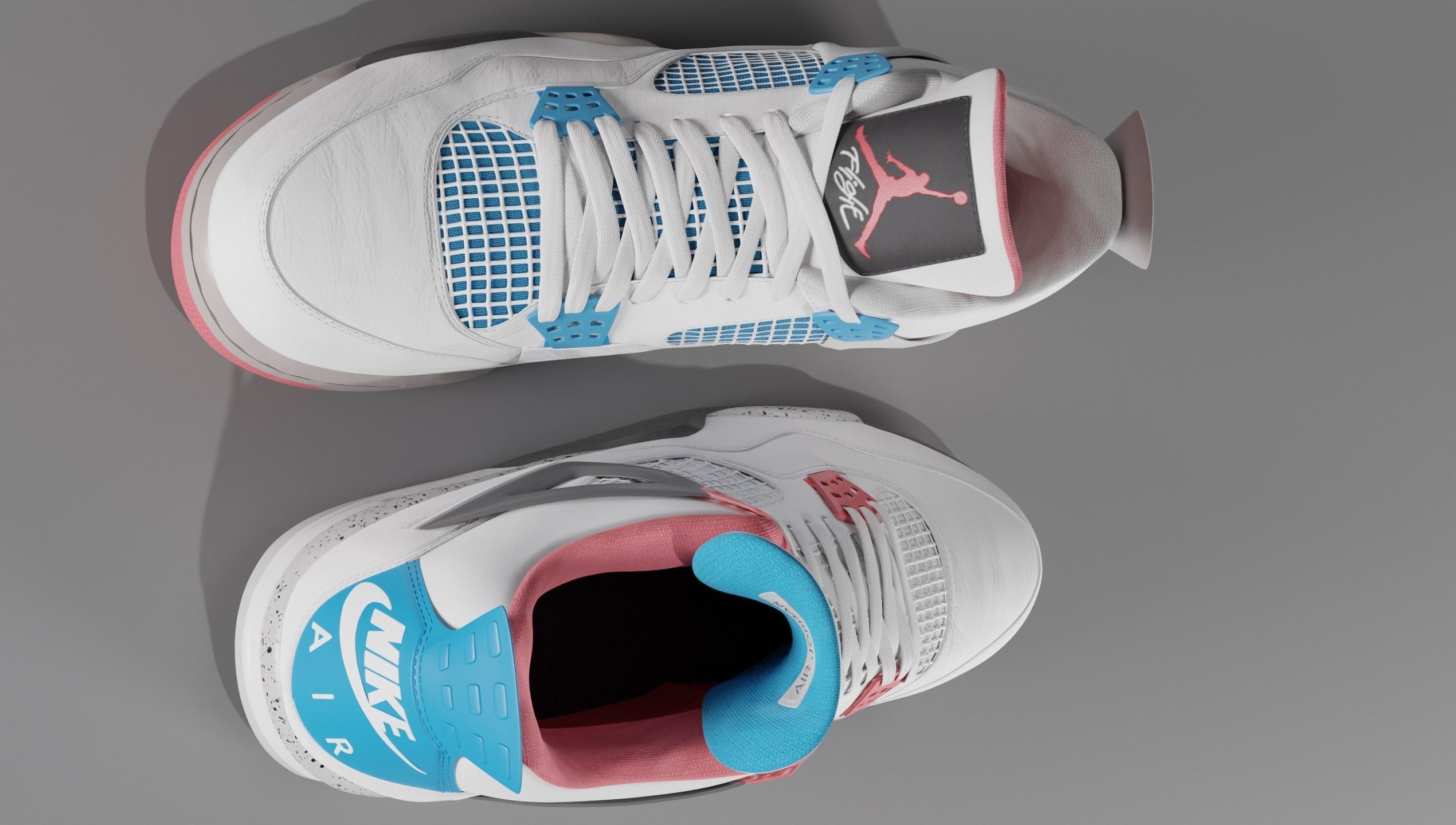 Nike Air Jordan 4 What The Shoe Low-poly 3D model_54