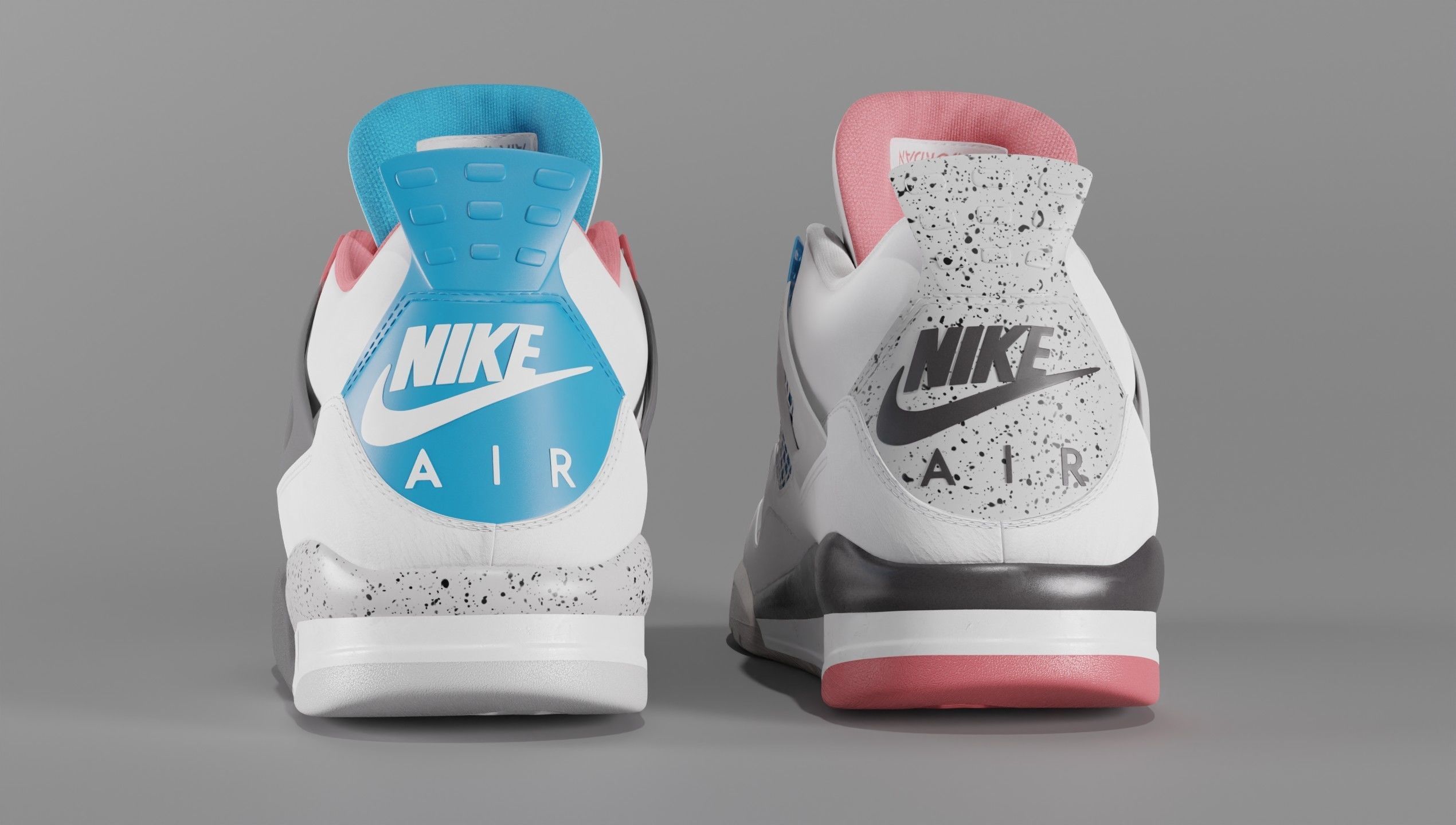 Nike Air Jordan 4 What The Shoe Low-poly 3D model_10