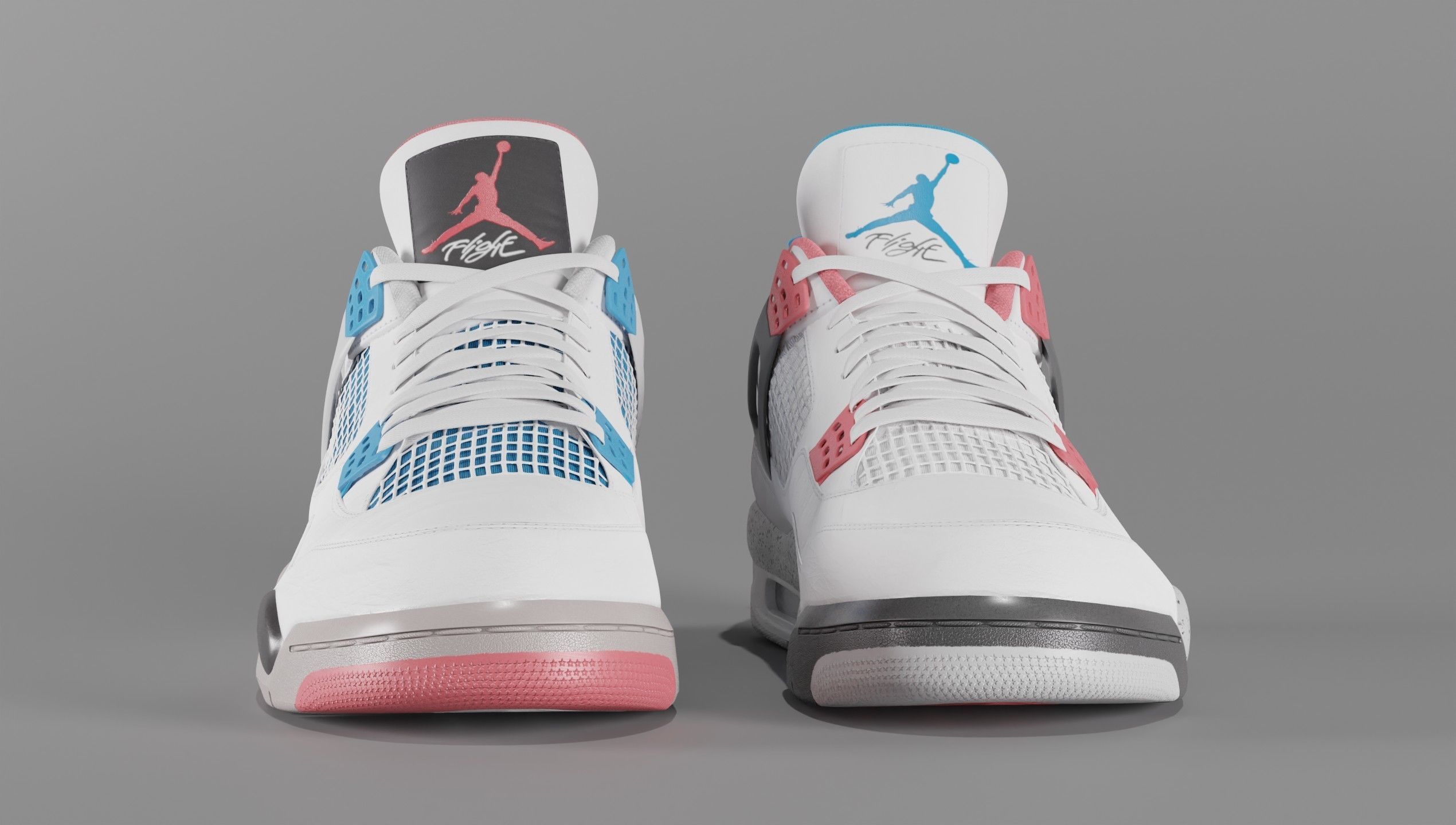 Nike Air Jordan 4 What The Shoe Low-poly 3D model_12