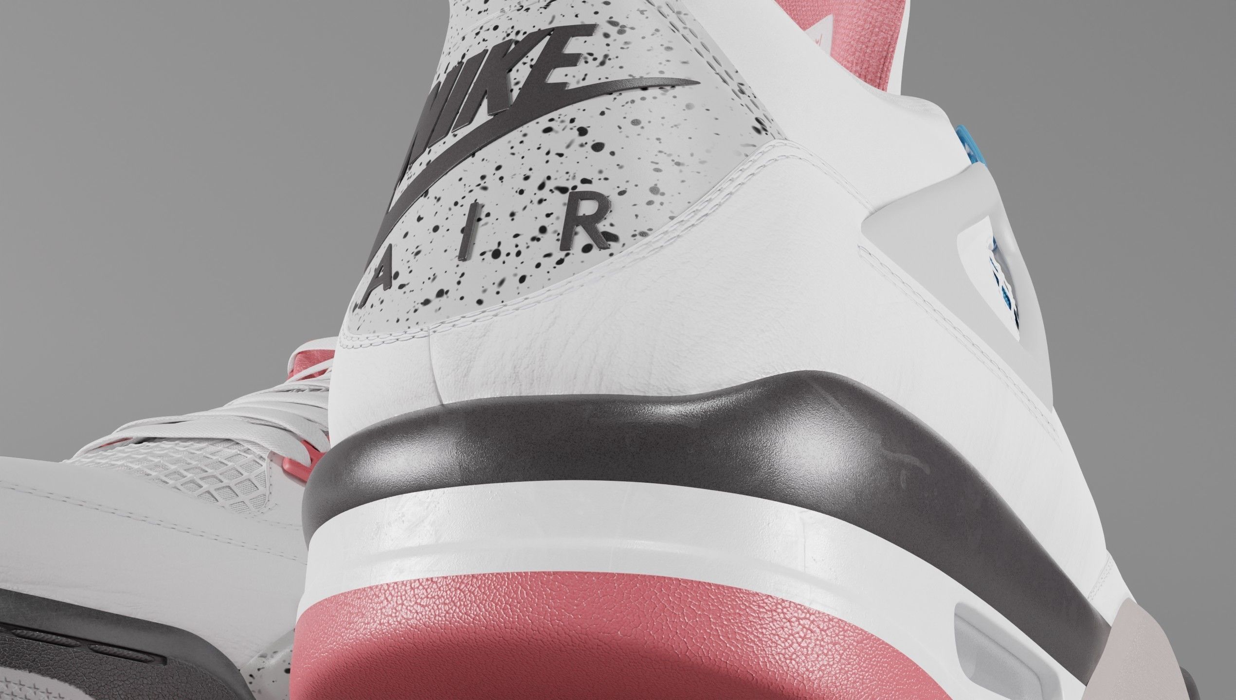 Nike Air Jordan 4 What The Shoe Low-poly 3D model_37