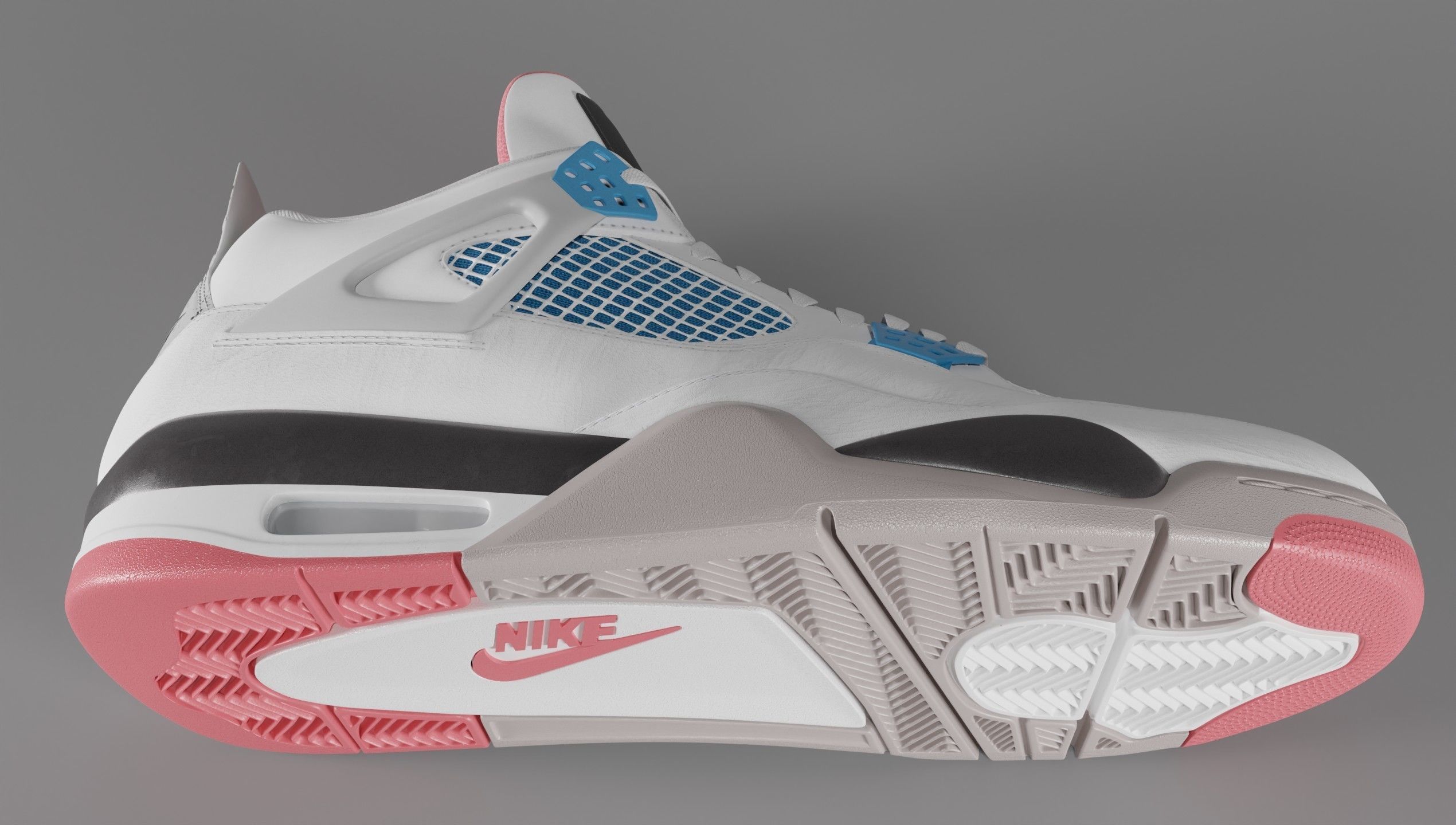 Nike Air Jordan 4 What The Shoe Low-poly 3D model_6