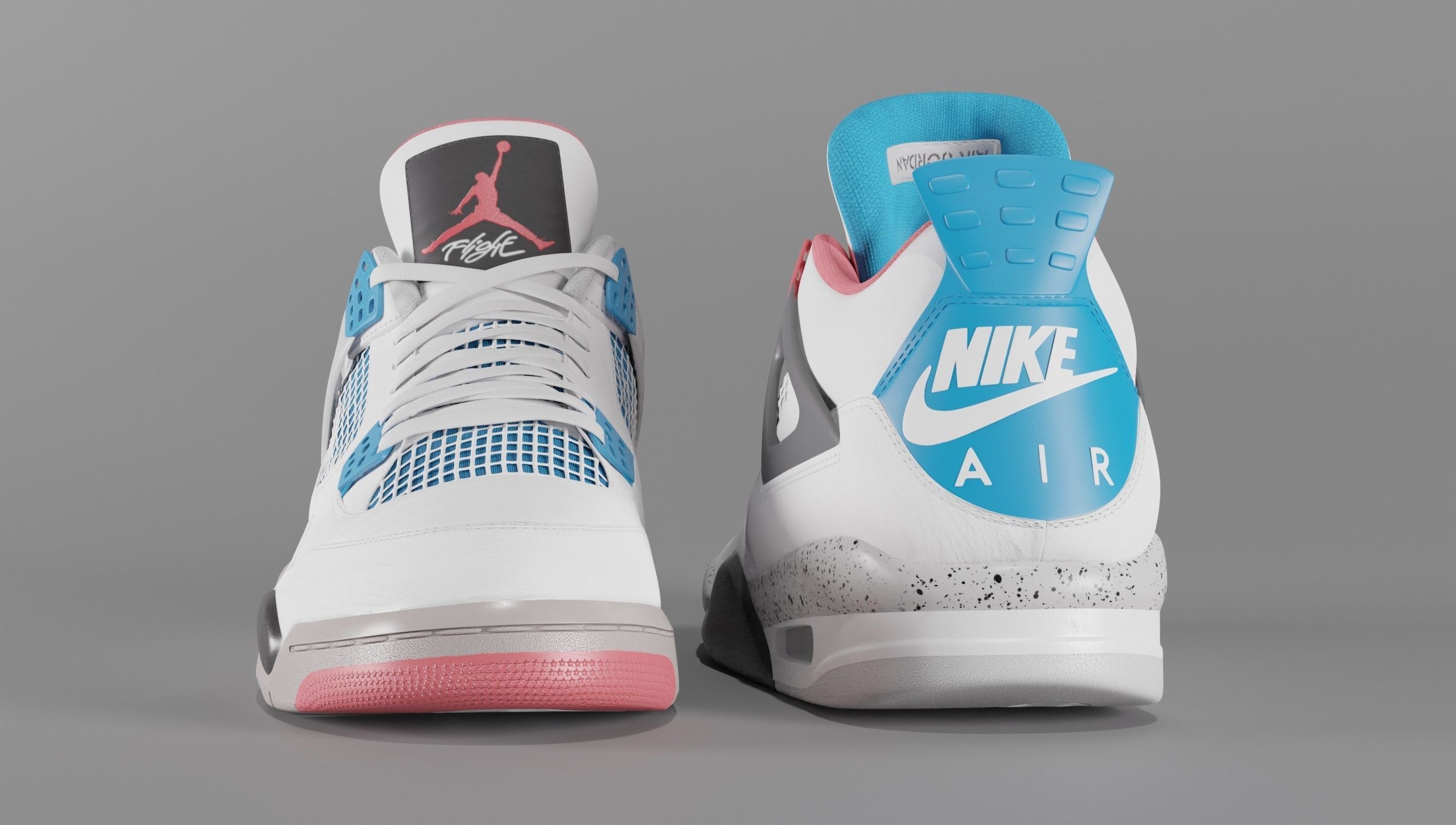 Nike Air Jordan 4 What The Shoe Low-poly 3D model_58