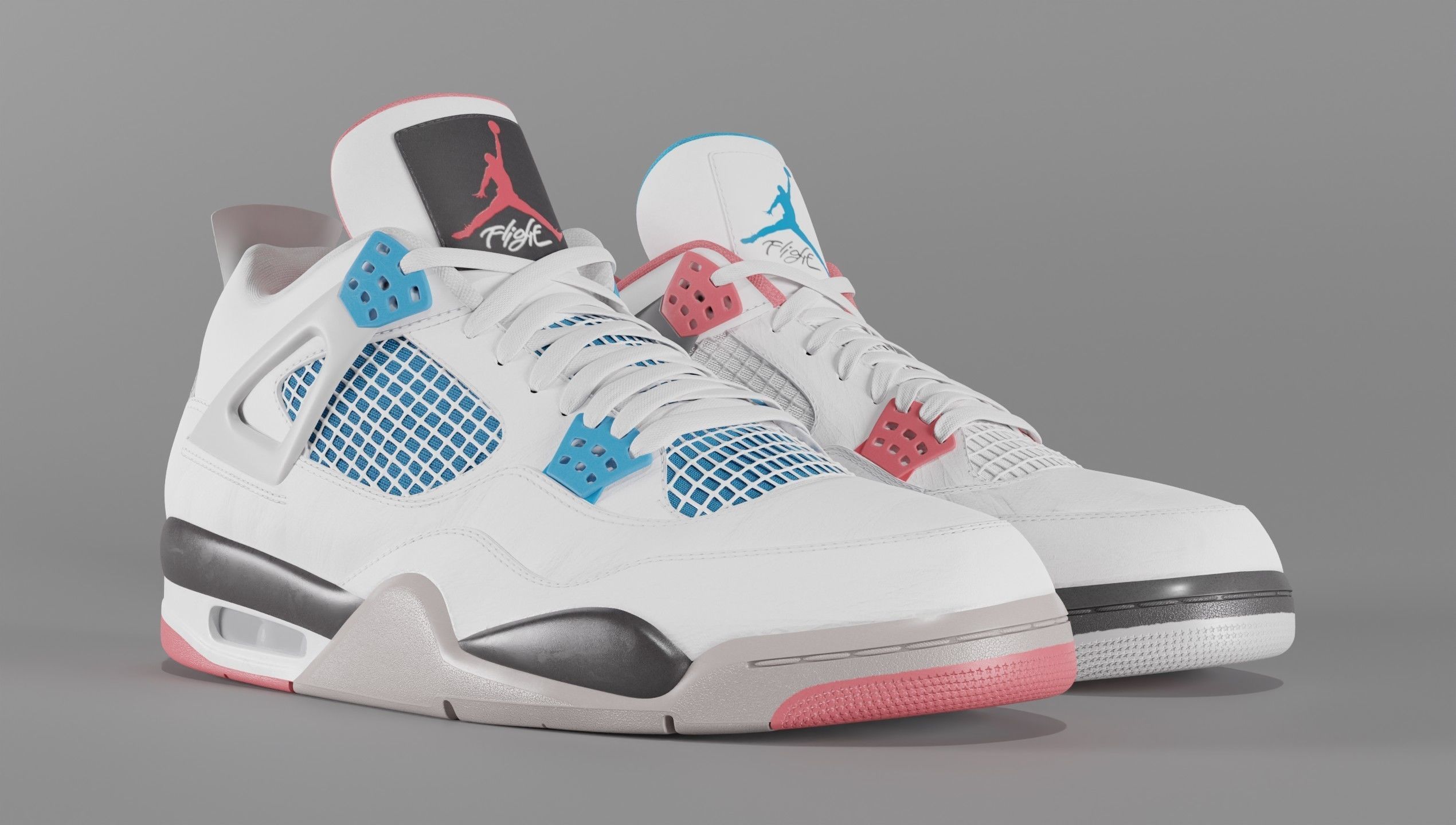 Nike Air Jordan 4 What The Shoe Low-poly 3D model_1