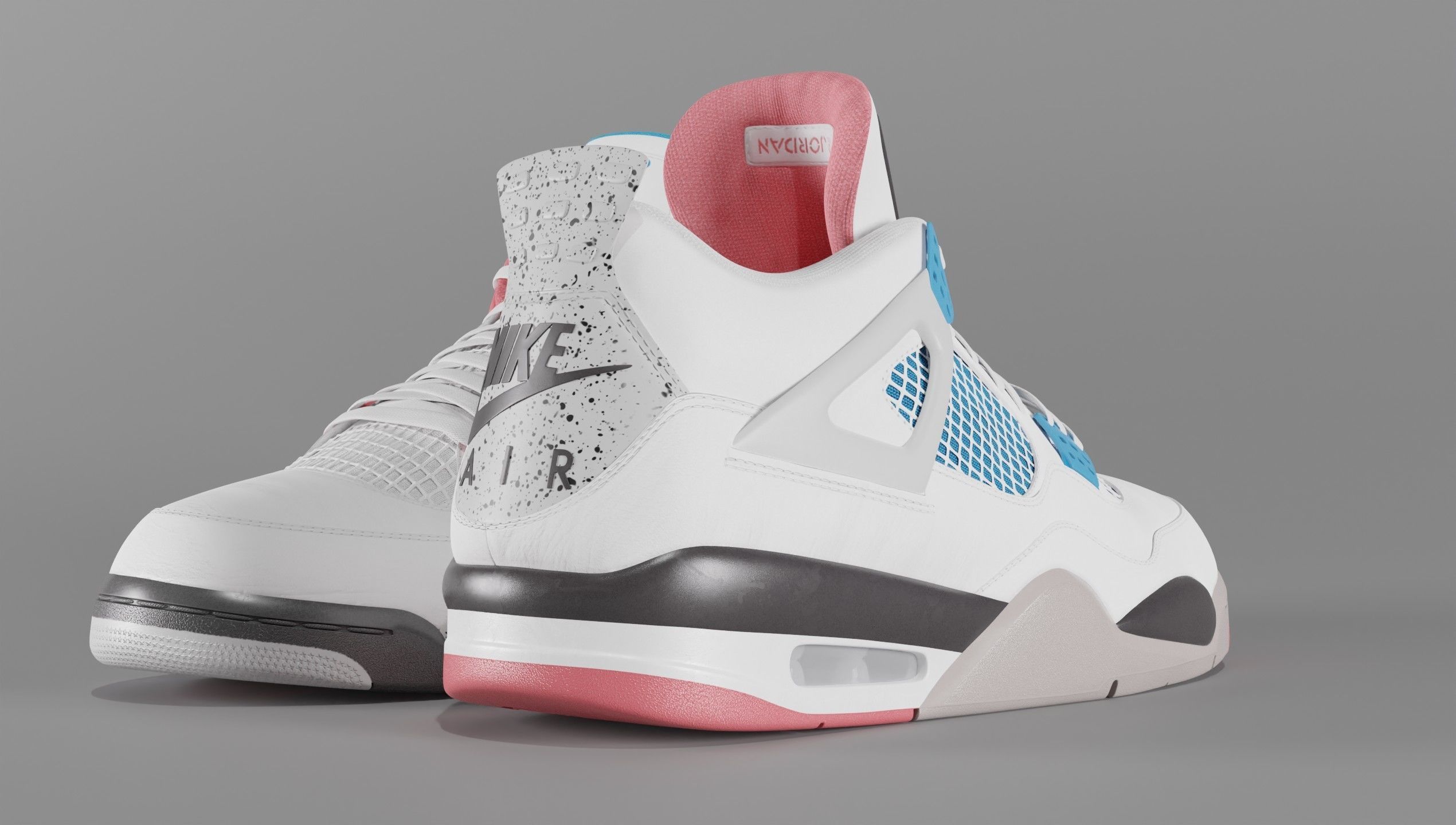 Nike Air Jordan 4 What The Shoe Low-poly 3D model_32