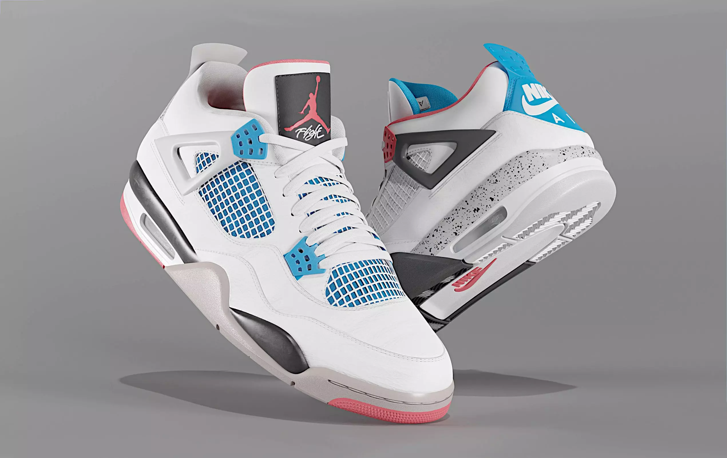 Nike Air Jordan 4 What The Shoe Low-poly 3D model_0