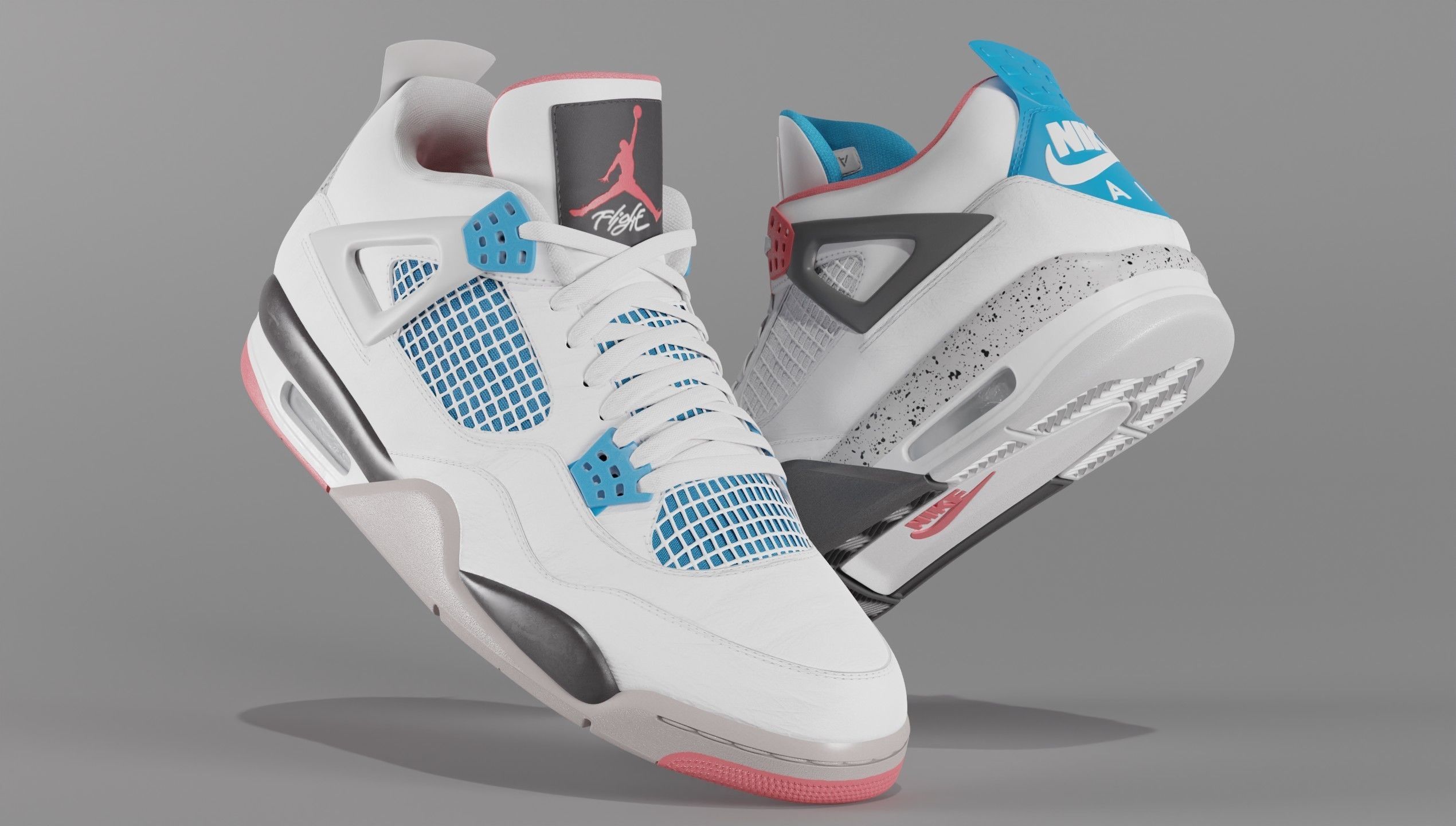 Nike Air Jordan 4 What The Shoe Low-poly 3D model_48