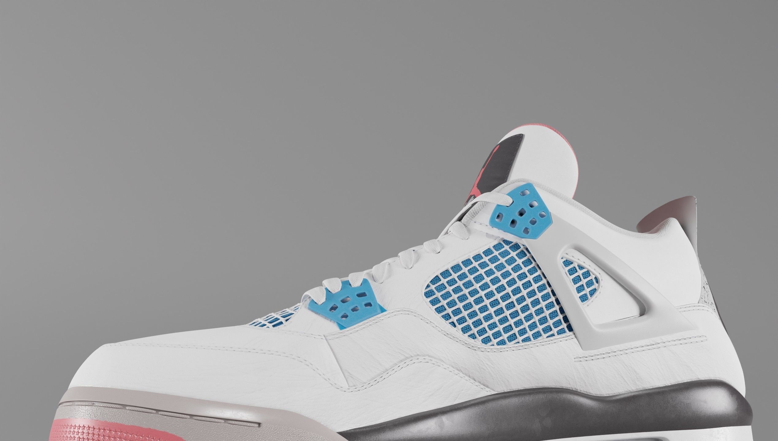 Nike Air Jordan 4 What The Shoe Low-poly 3D model_13