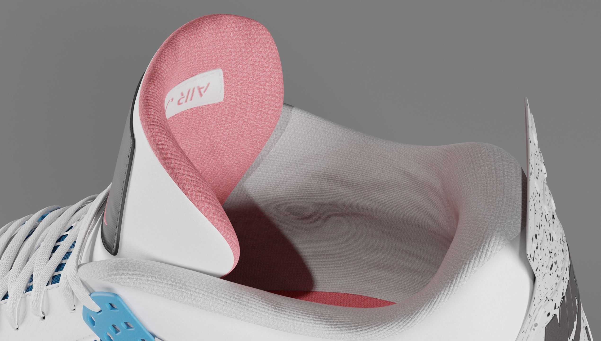 Nike Air Jordan 4 What The Shoe Low-poly 3D model_63