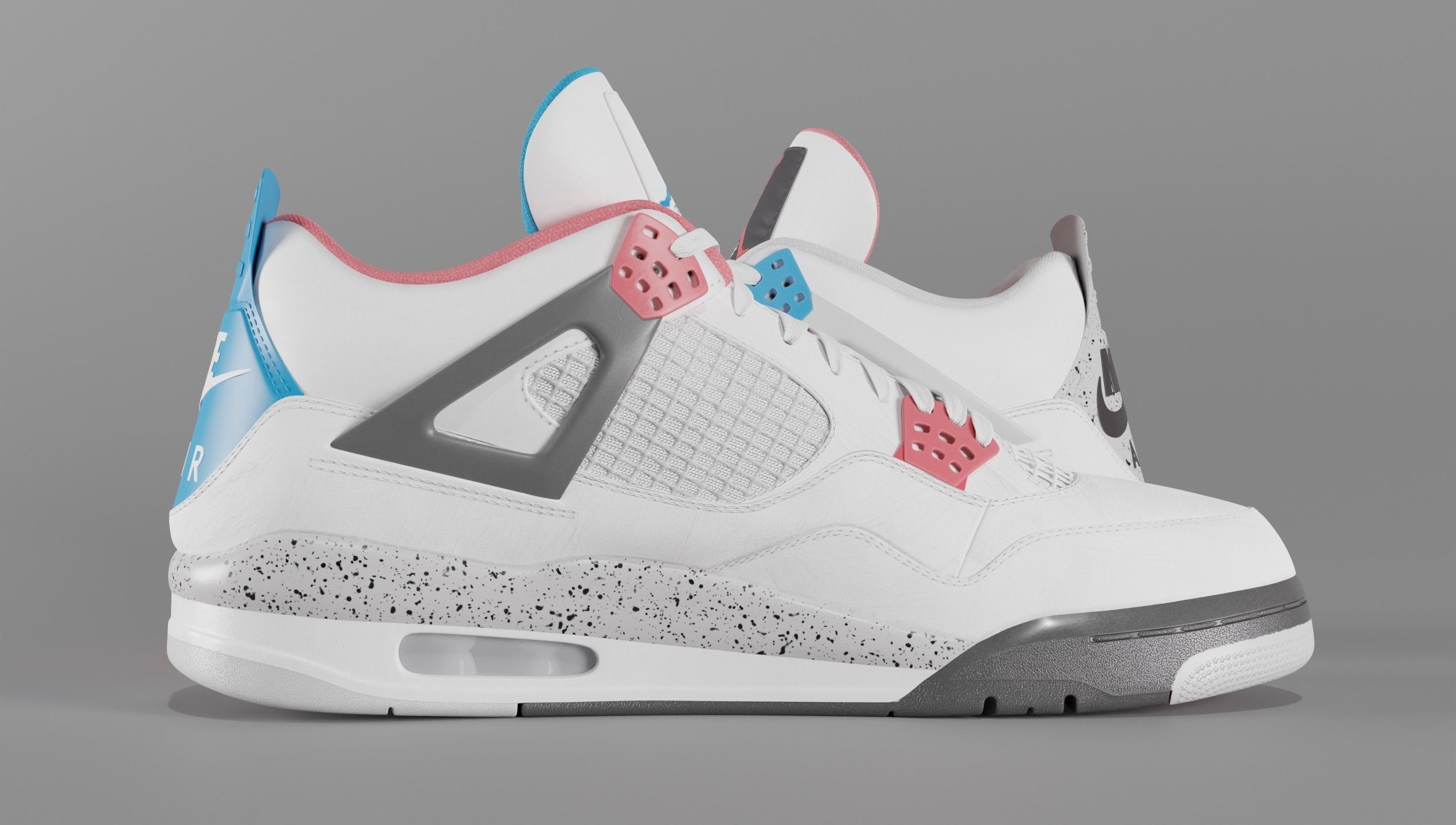 Nike Air Jordan 4 What The Shoe Low-poly 3D model_49