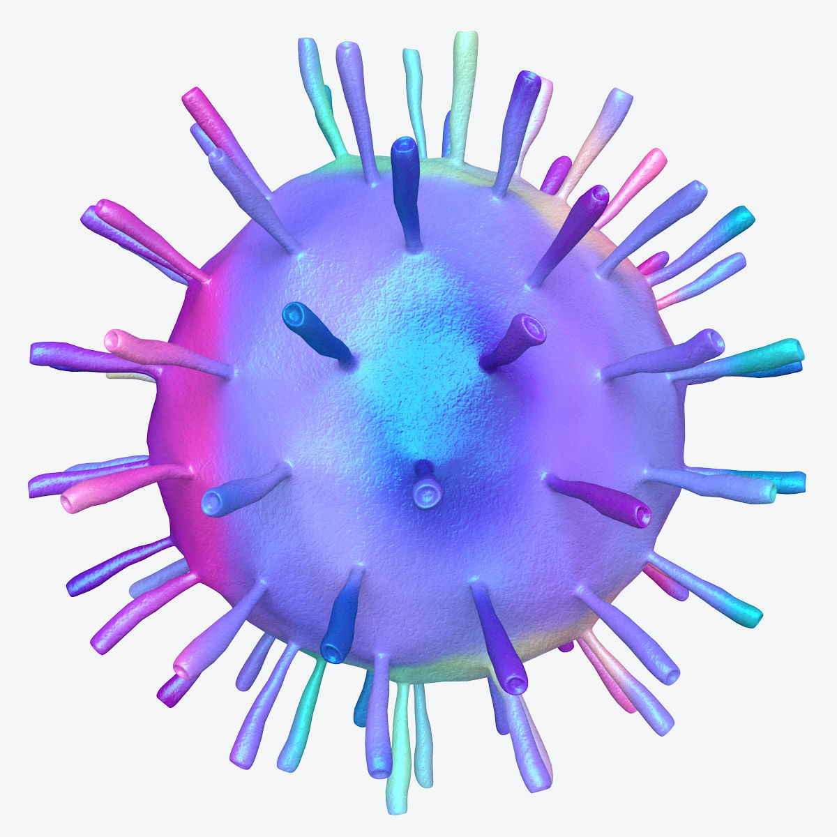 Virus 3D Model colorful coronavirus 3D model_7