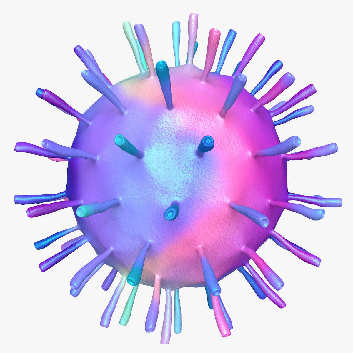 Virus 3D Model colorful coronavirus 3D model_26