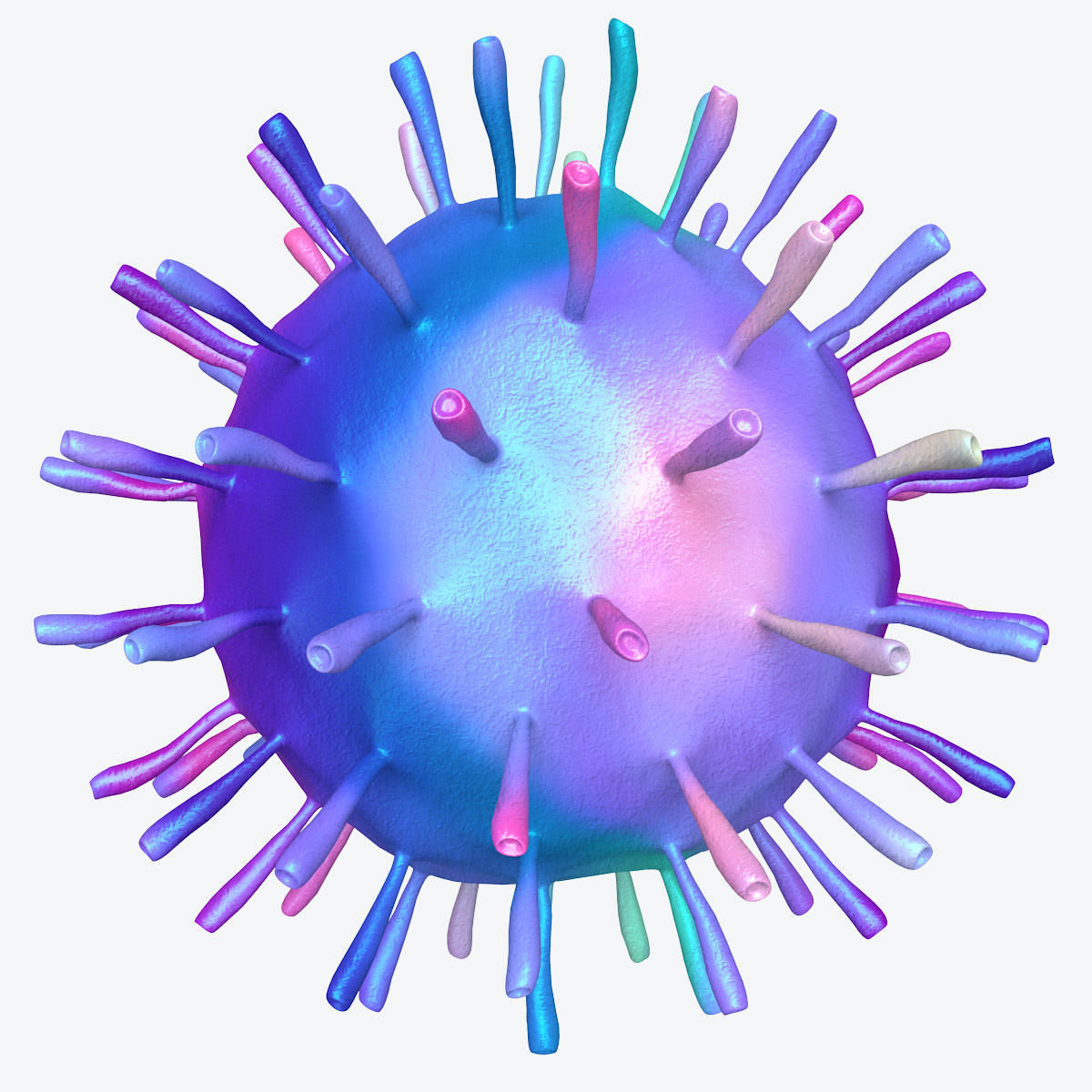 Virus 3D Model colorful coronavirus 3D model_17