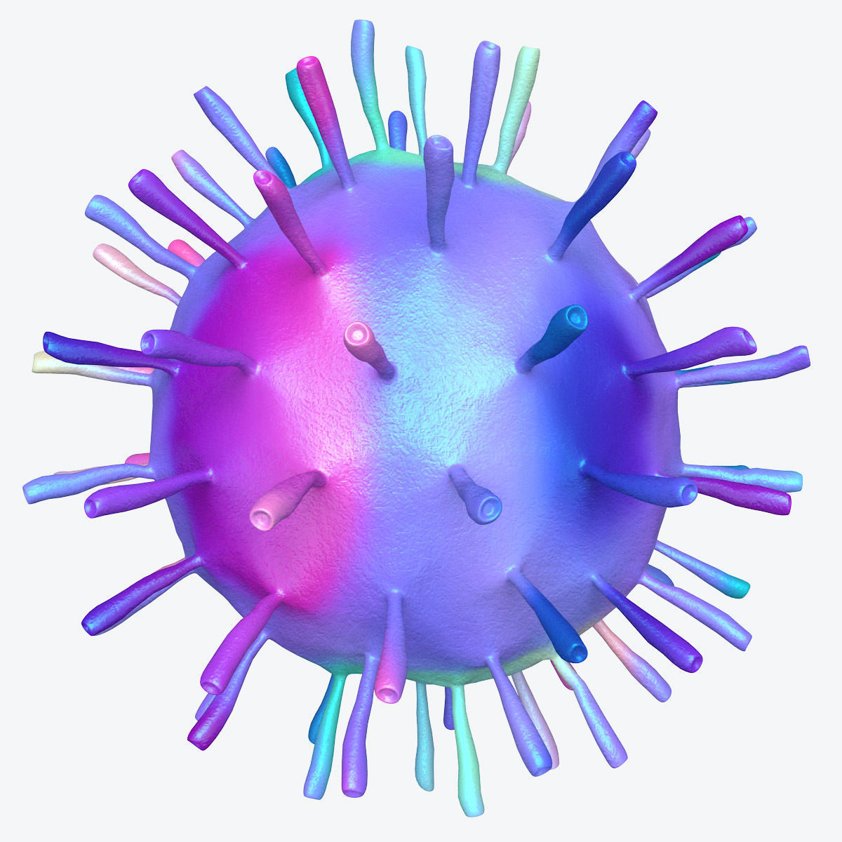 Virus 3D Model colorful coronavirus 3D model_9