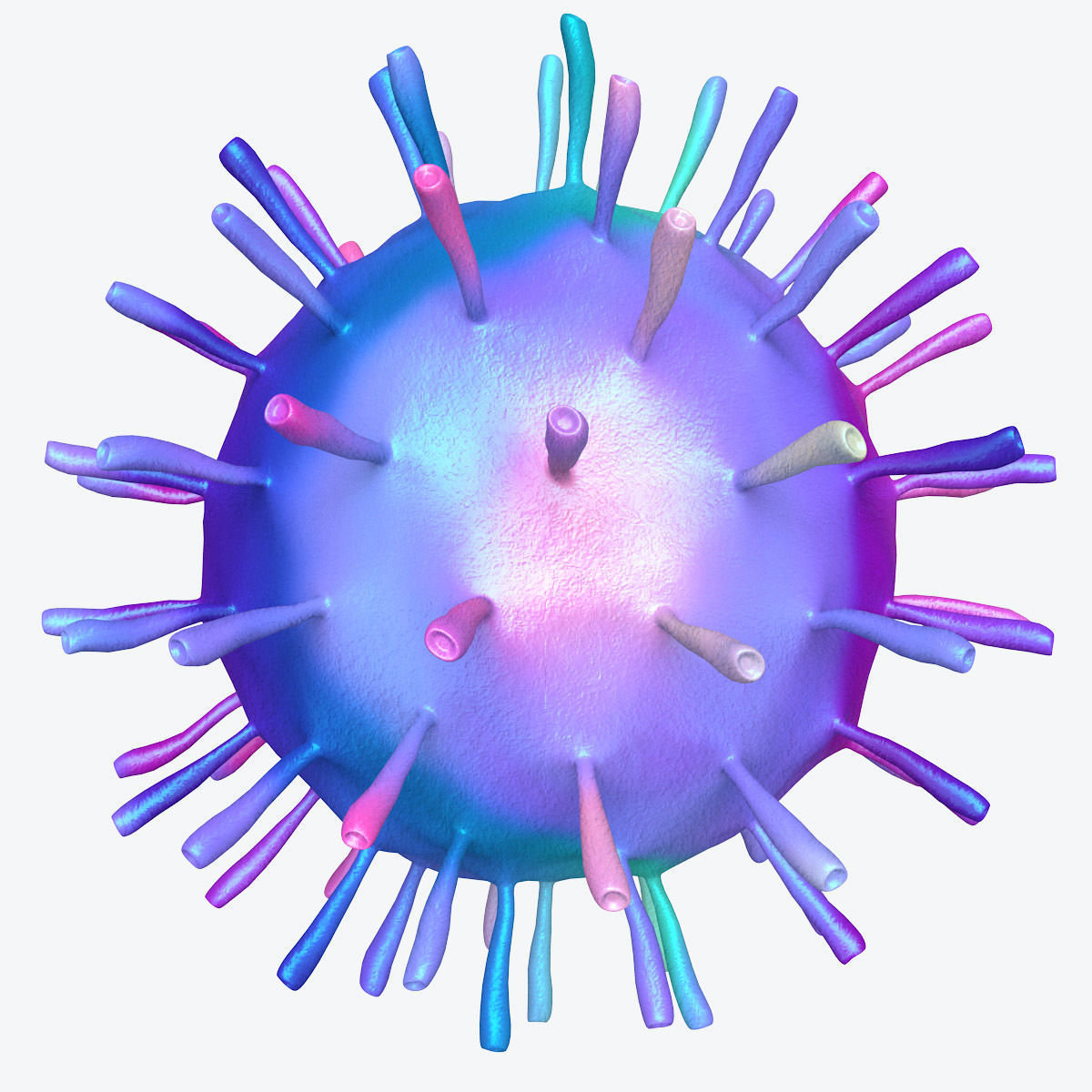 Virus 3D Model colorful coronavirus 3D model_16