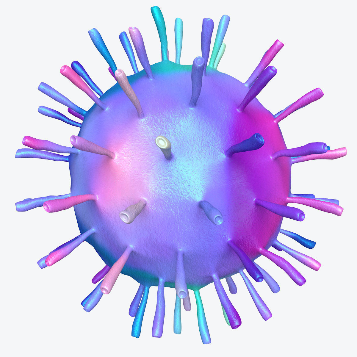 Virus 3D Model colorful coronavirus 3D model_14