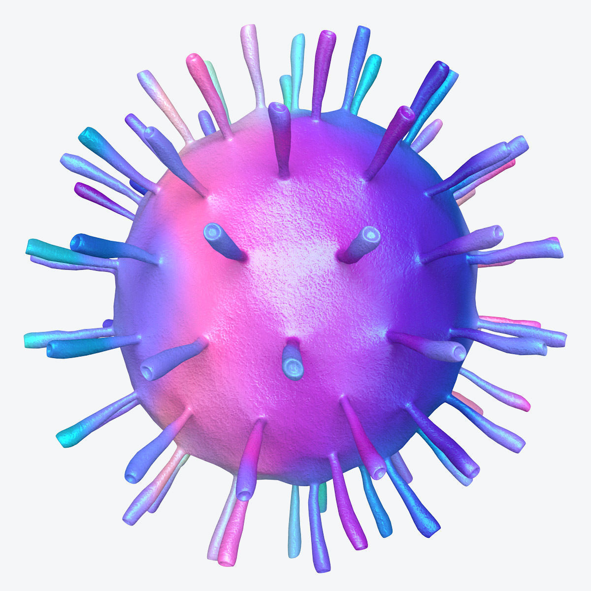 Virus 3D Model colorful coronavirus 3D model_23