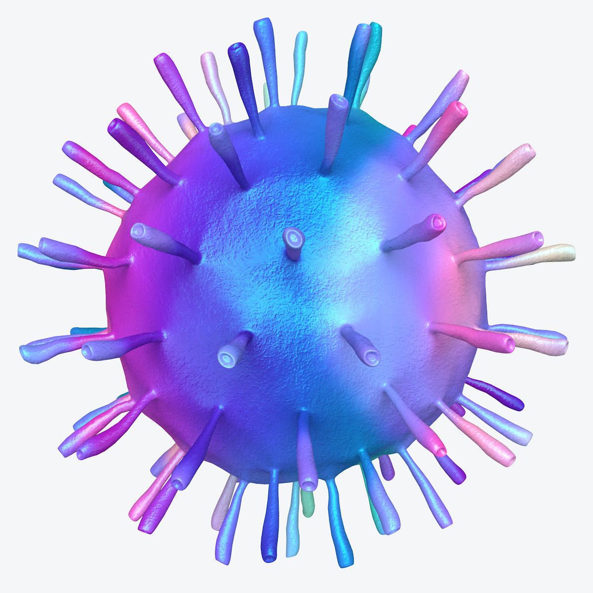 Virus 3D Model colorful coronavirus 3D model_19