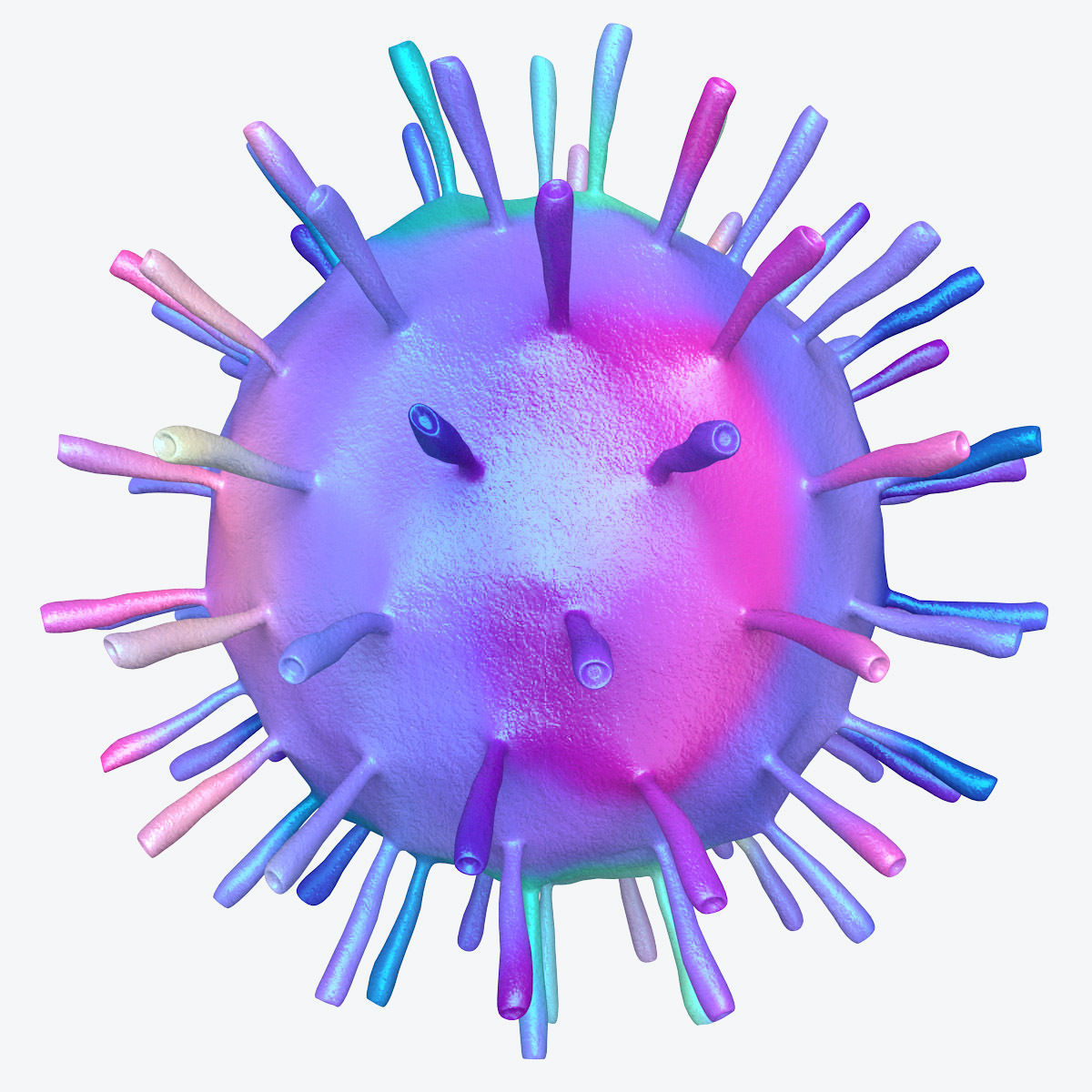 Virus 3D Model colorful coronavirus 3D model_12