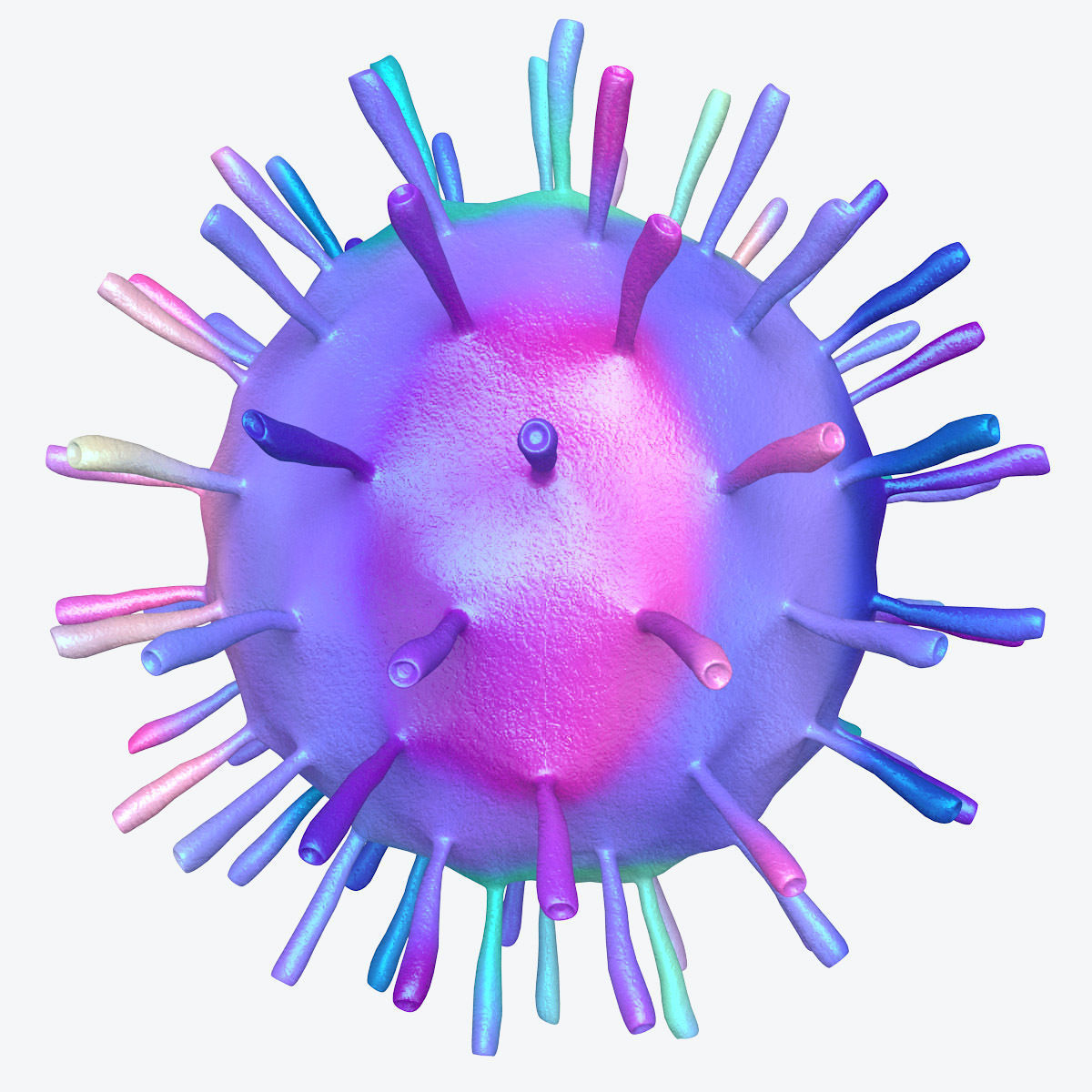 Virus 3D Model colorful coronavirus 3D model_11
