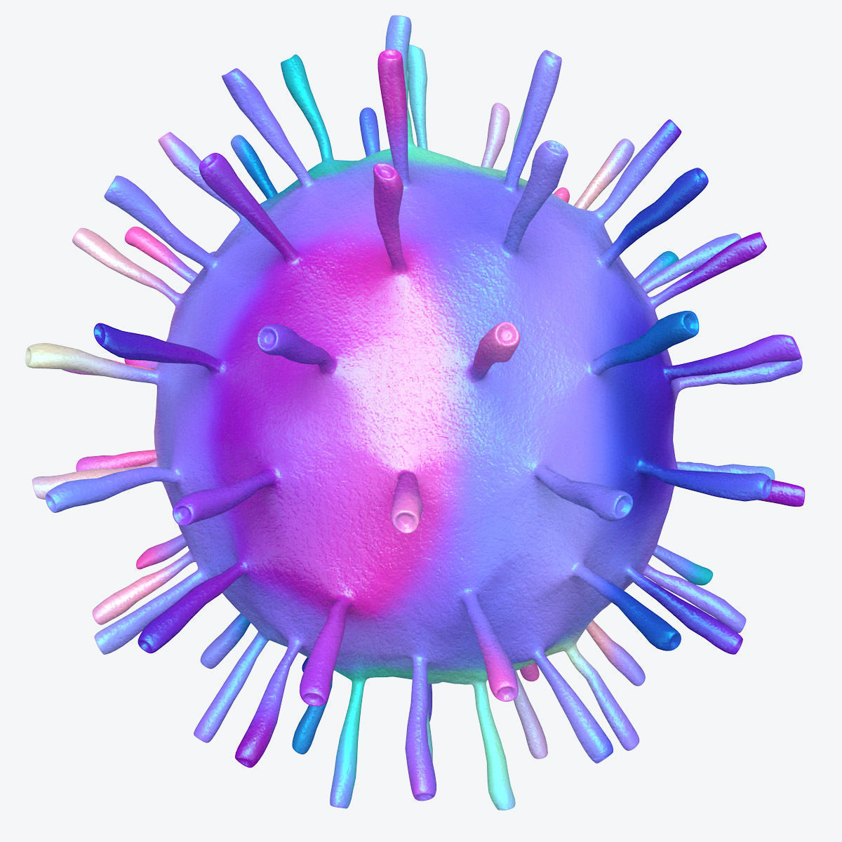 Virus 3D Model colorful coronavirus 3D model_10