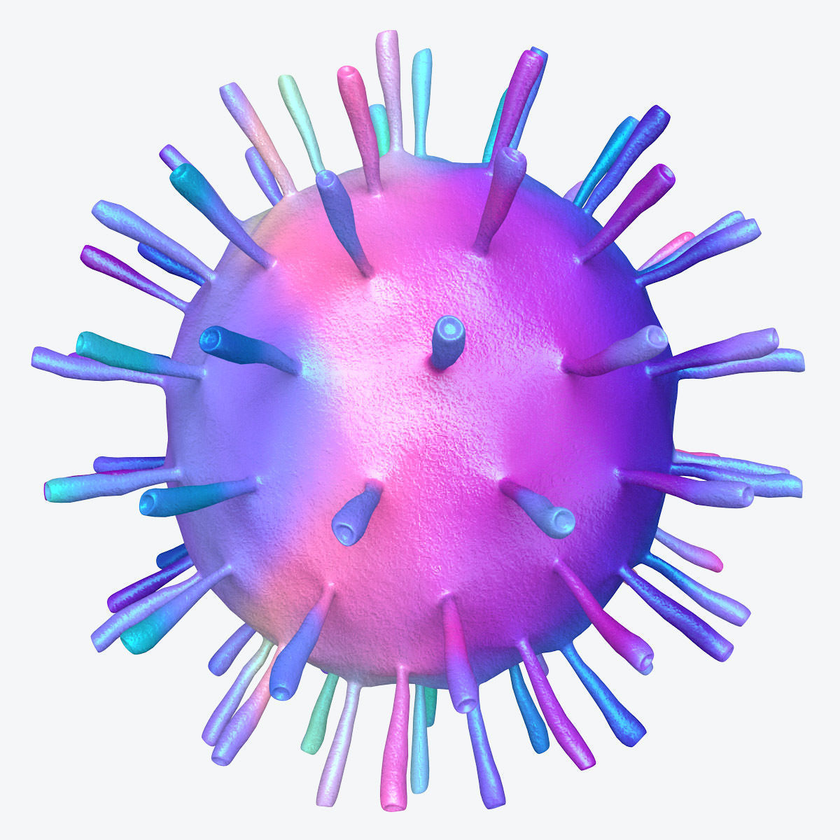 Virus 3D Model colorful coronavirus 3D model_24