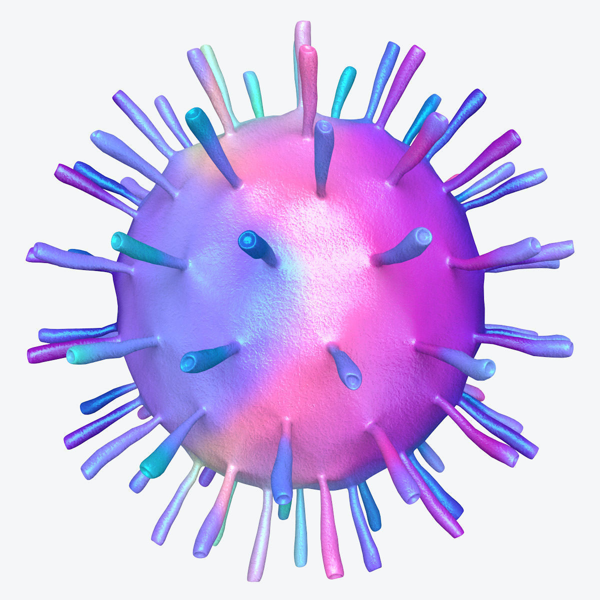 Virus 3D Model colorful coronavirus 3D model_25