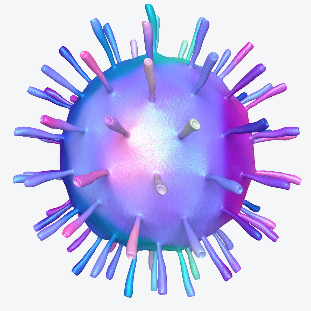 Virus 3D Model colorful coronavirus 3D model_15
