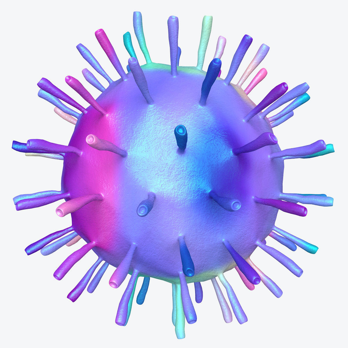 Virus 3D Model colorful coronavirus 3D model_8