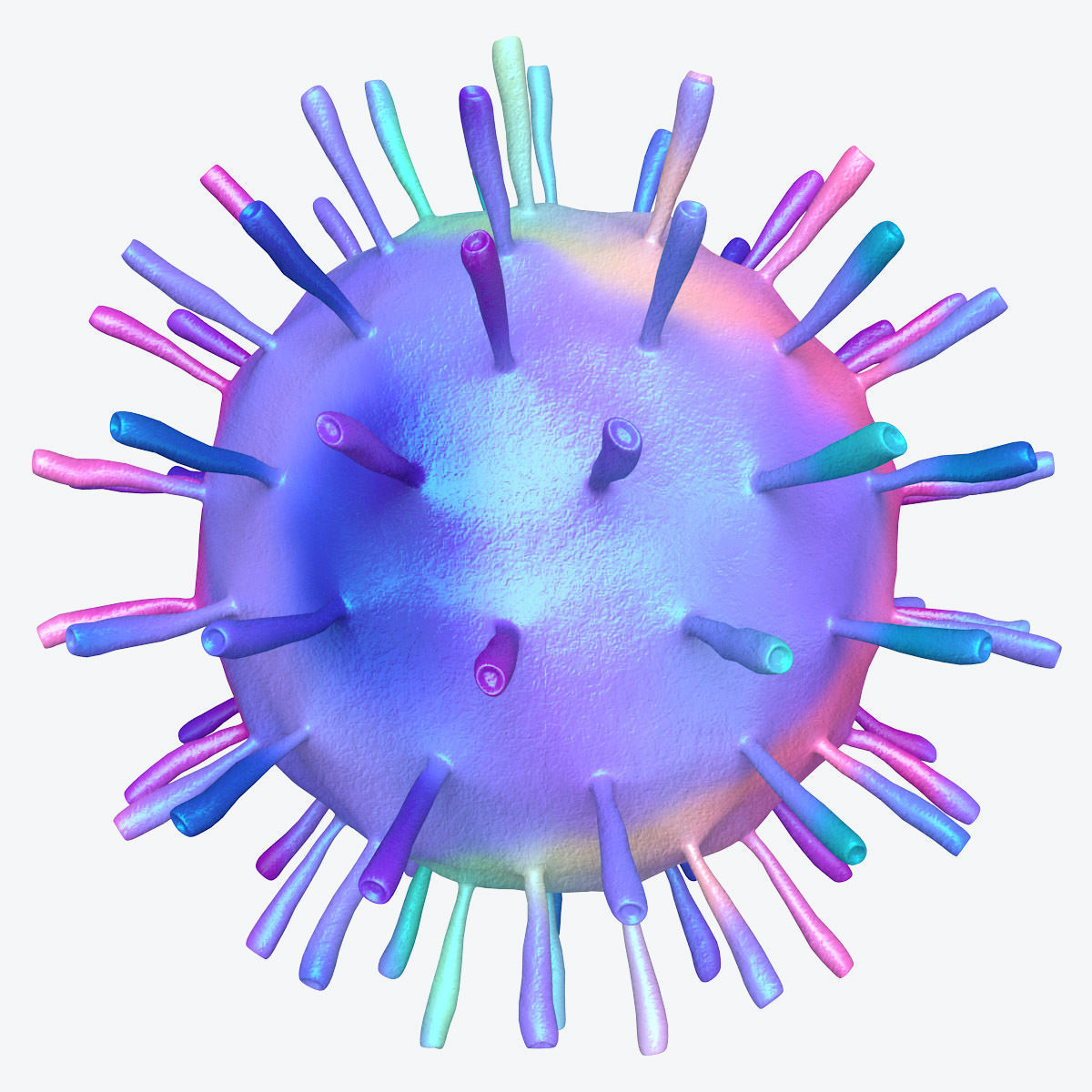 Virus 3D Model colorful coronavirus 3D model_5