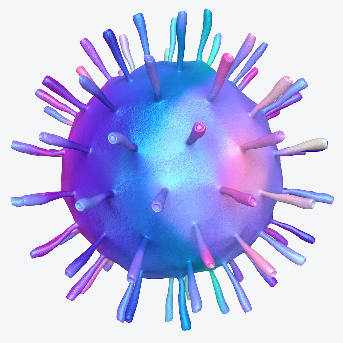 Virus 3D Model colorful coronavirus 3D model_18