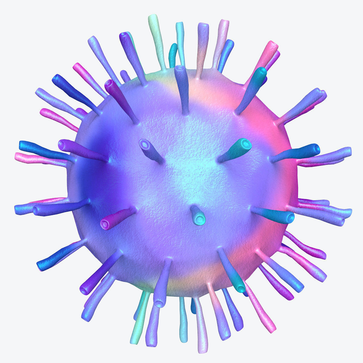 Virus 3D Model colorful coronavirus 3D model_4