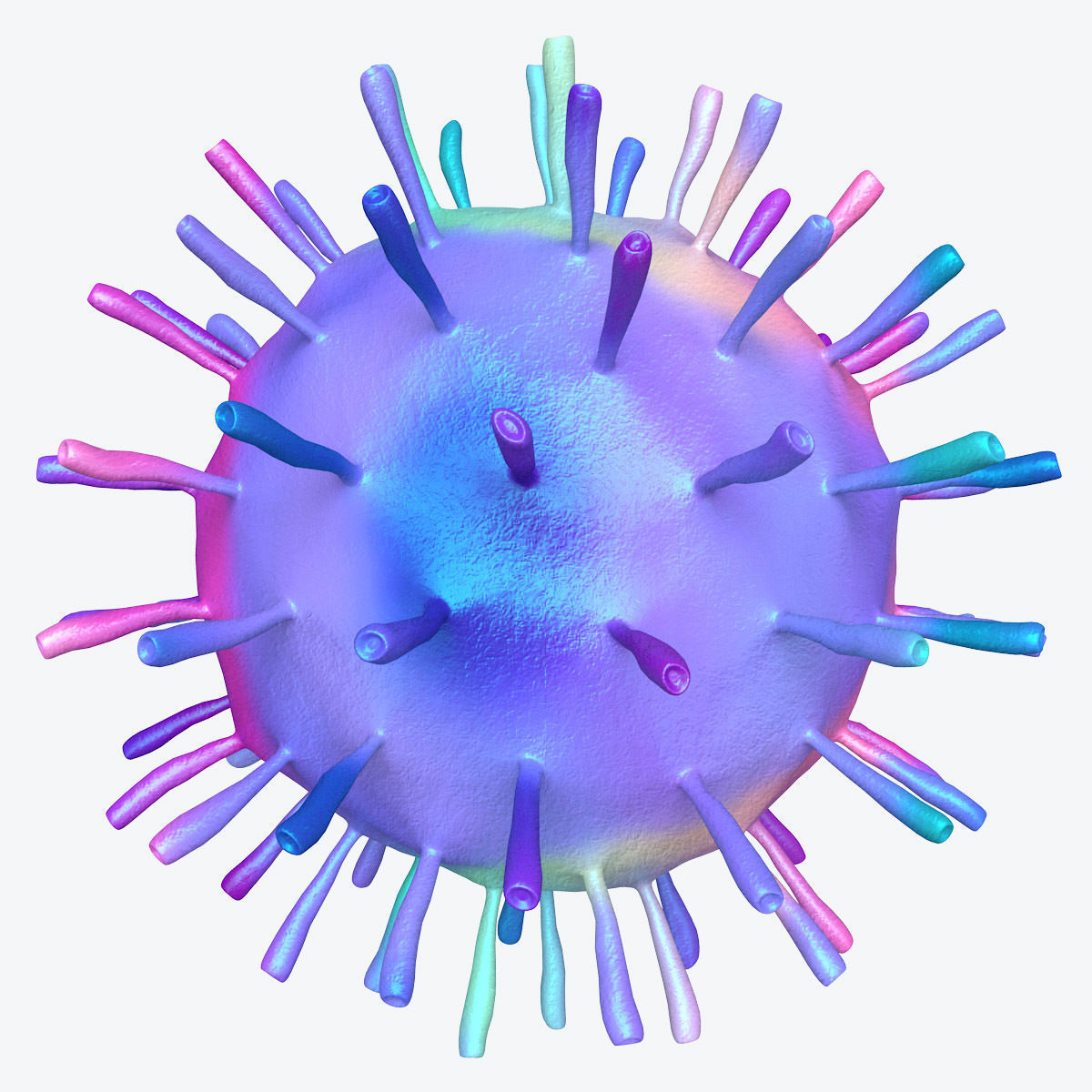 Virus 3D Model colorful coronavirus 3D model_6