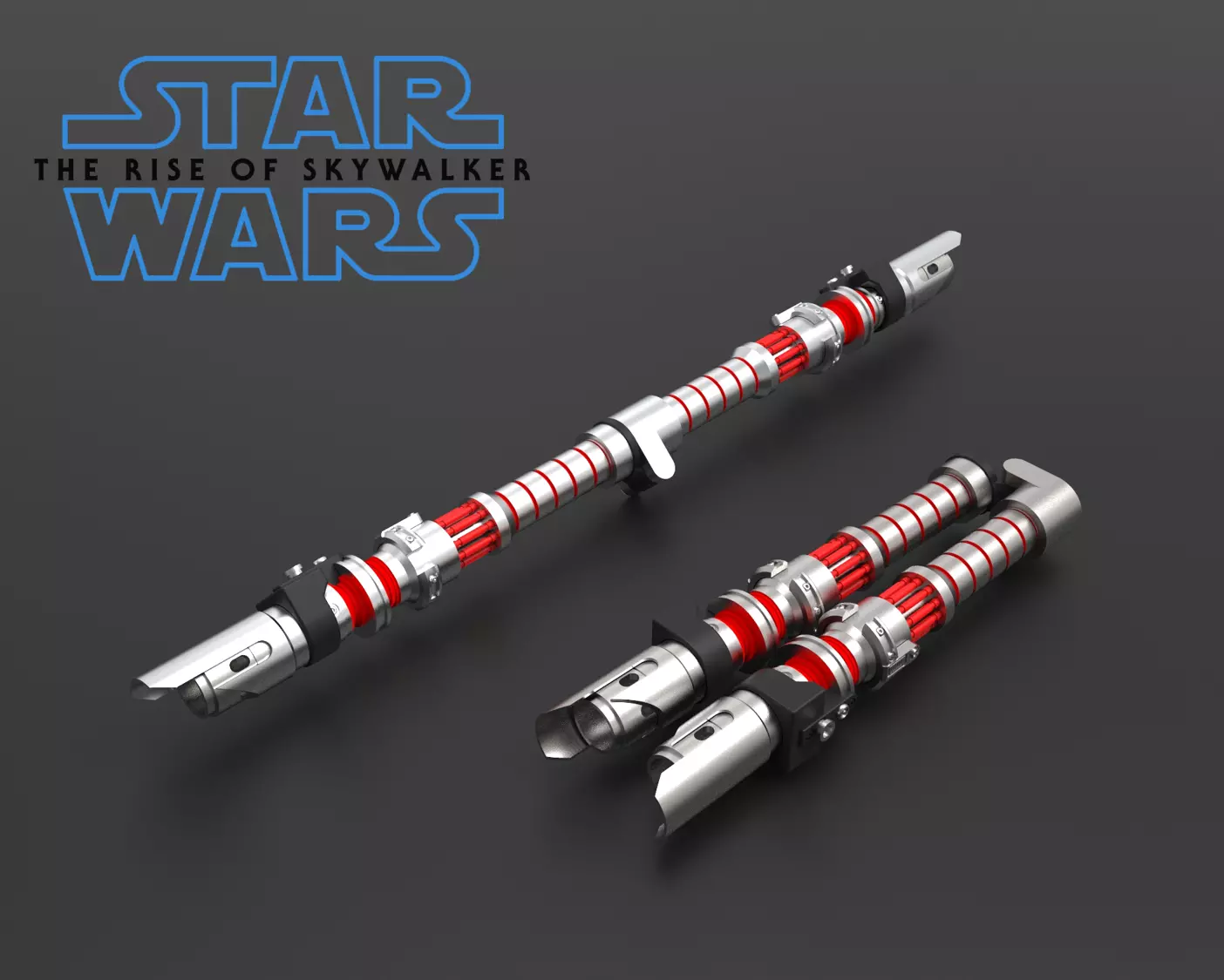 Dark Side Rey Lightsaber 3D print model_0