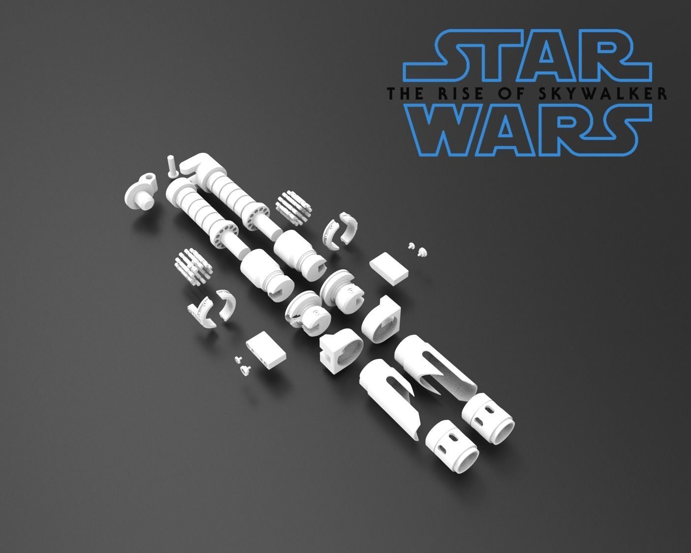 Dark Side Rey Lightsaber 3D print model_4