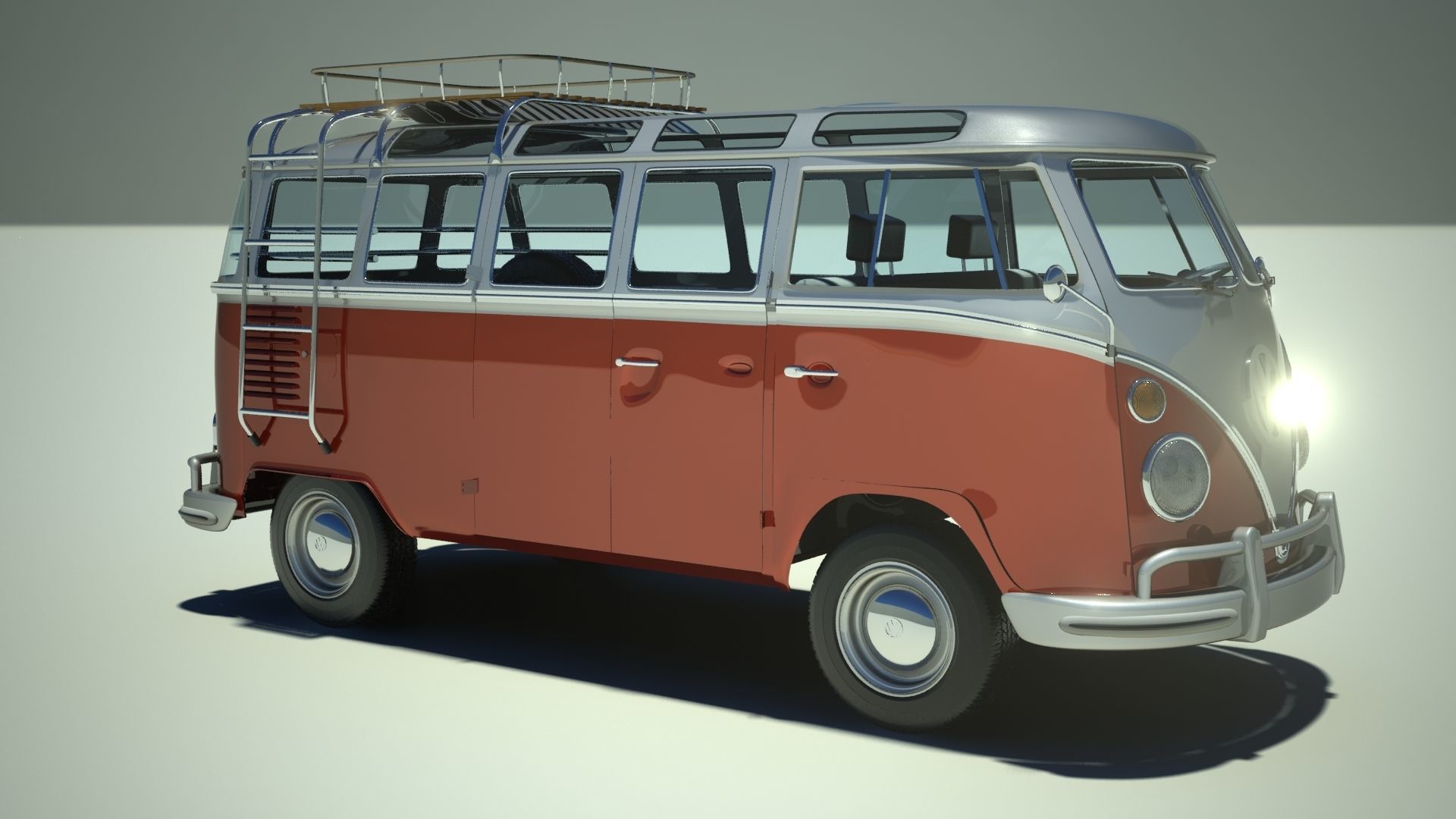 Volkswagen Kombi Samba Deluxe 1962 3D model_1