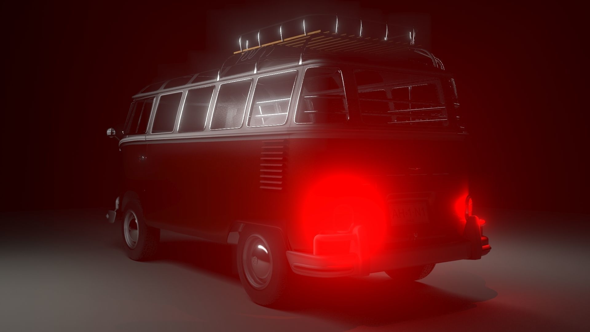 Volkswagen Kombi Samba Deluxe 1962 3D model_4