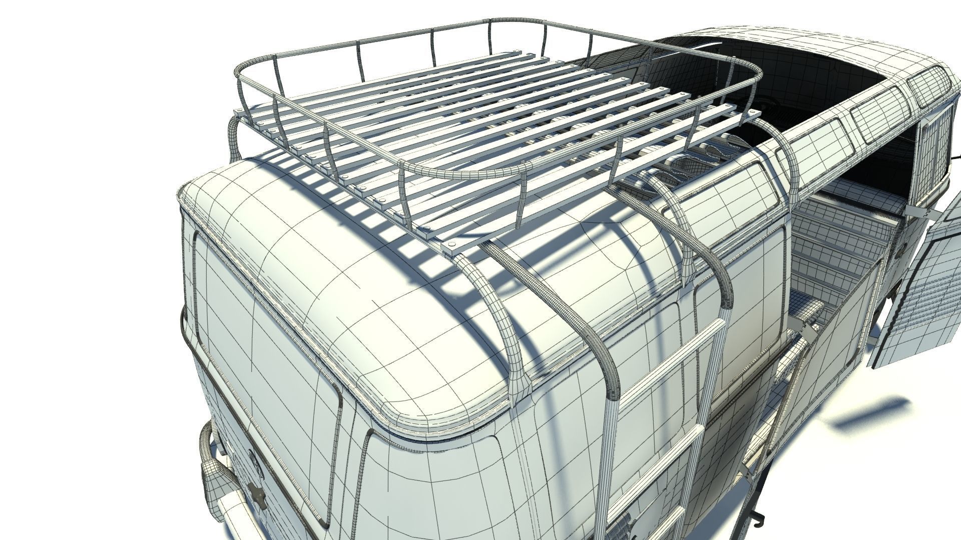 Volkswagen Kombi Samba Deluxe 1962 3D model_14