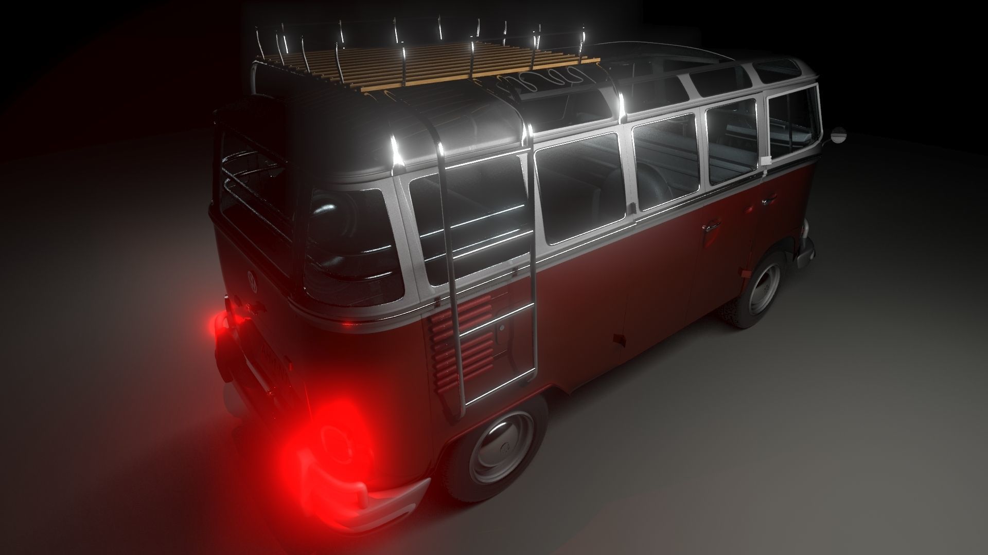 Volkswagen Kombi Samba Deluxe 1962 3D model_3