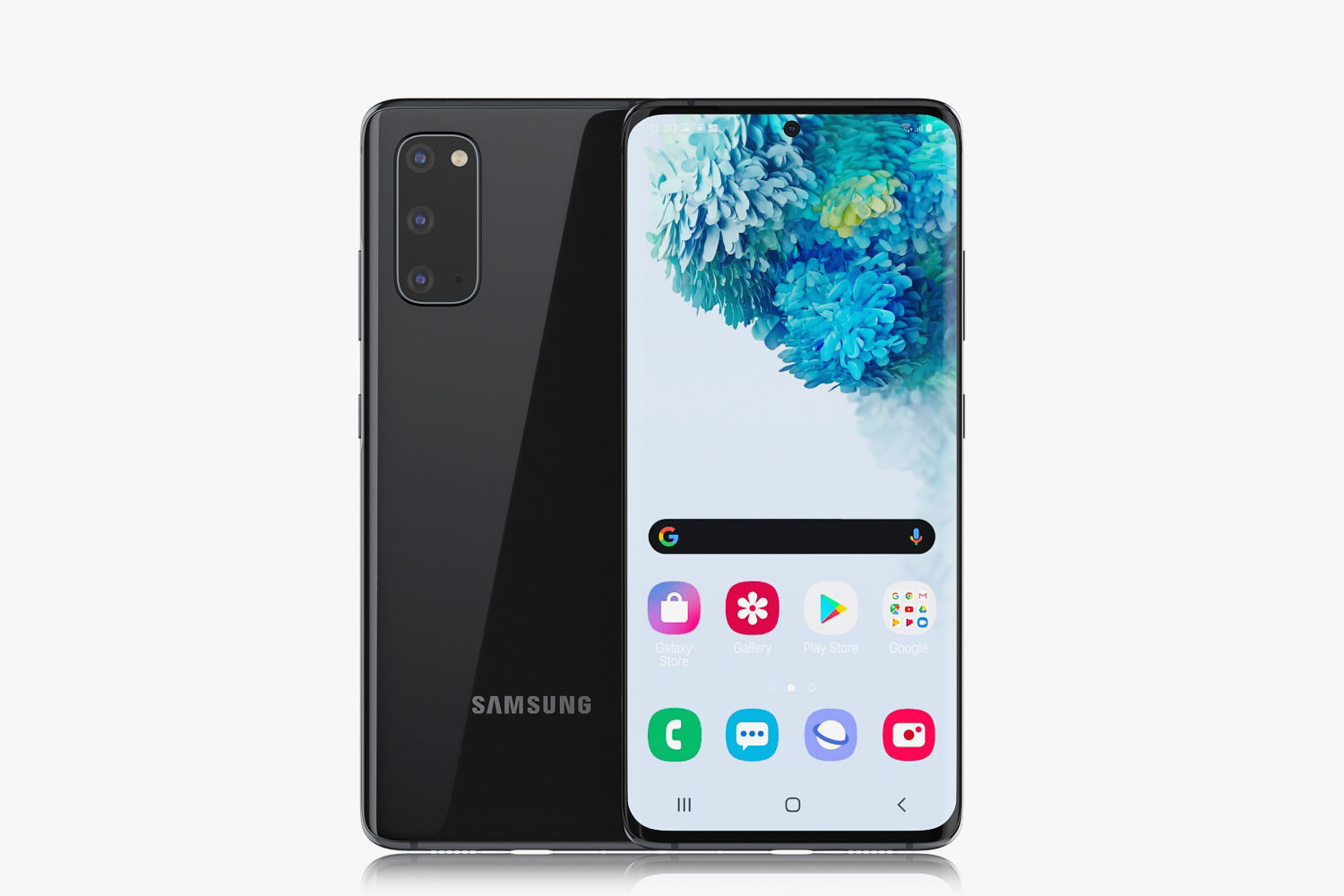 Samsung Galaxy S20 and S20 Plus and S20 5G Ultra cosmic black 3D model_3