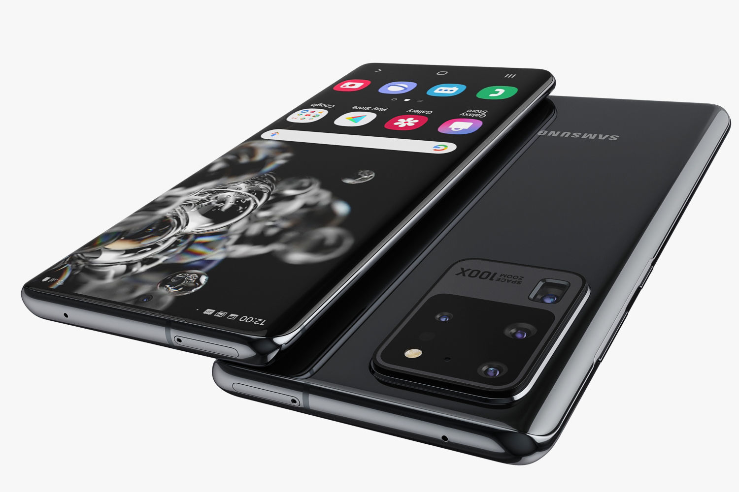 Samsung Galaxy S20 and S20 Plus and S20 5G Ultra cosmic black 3D model_40