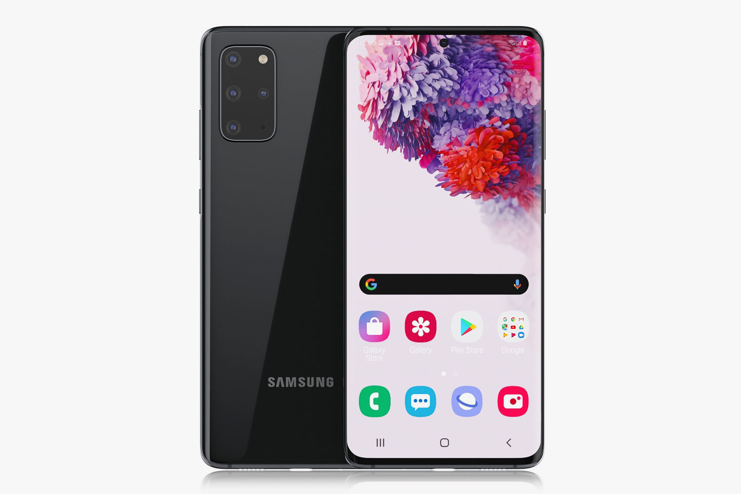 Samsung Galaxy S20 and S20 Plus and S20 5G Ultra cosmic black 3D model_4