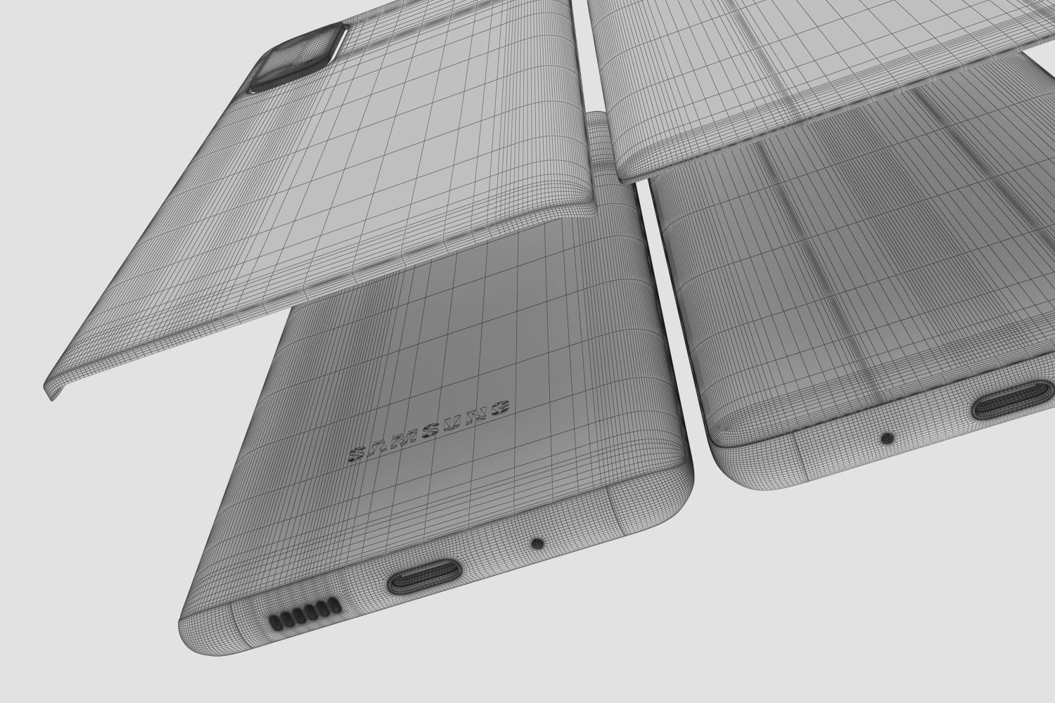 Samsung Galaxy S20 and S20 Plus and S20 5G Ultra cosmic black 3D model_59