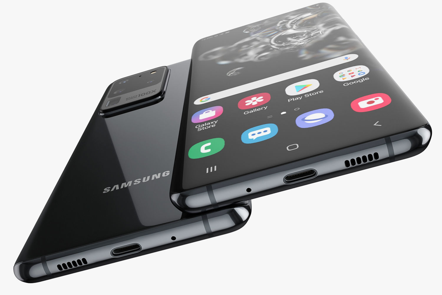 Samsung Galaxy S20 and S20 Plus and S20 5G Ultra cosmic black 3D model_31
