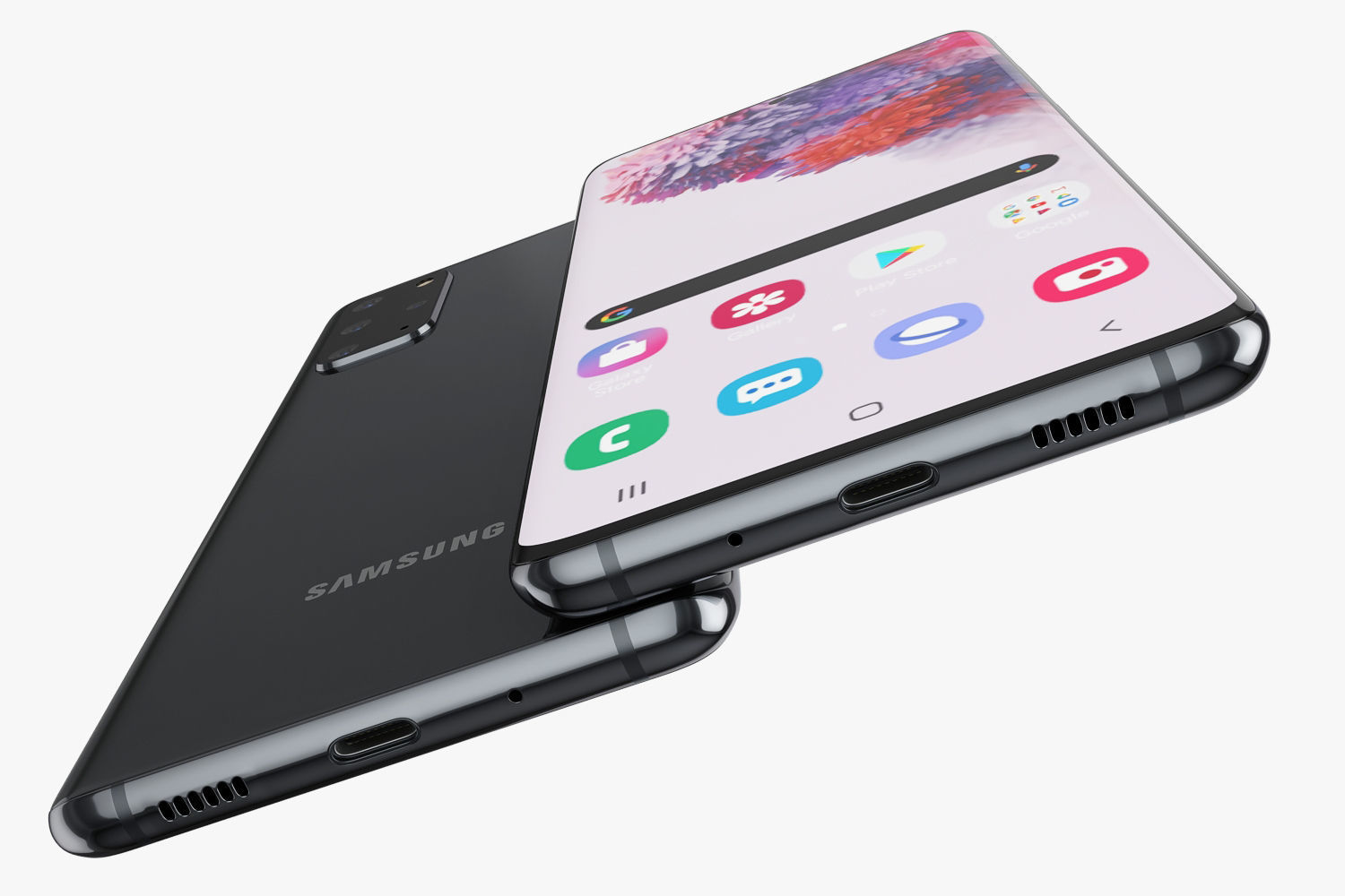 Samsung Galaxy S20 and S20 Plus and S20 5G Ultra cosmic black 3D model_30