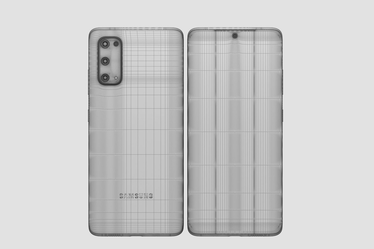 Samsung Galaxy S20 and S20 Plus and S20 5G Ultra cosmic black 3D model_47