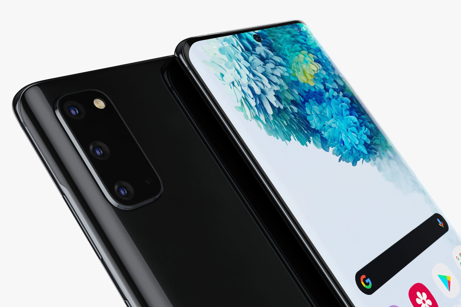 Samsung Galaxy S20 and S20 Plus and S20 5G Ultra cosmic black 3D model_32