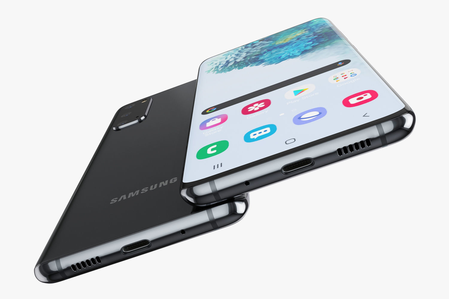 Samsung Galaxy S20 and S20 Plus and S20 5G Ultra cosmic black 3D model_29